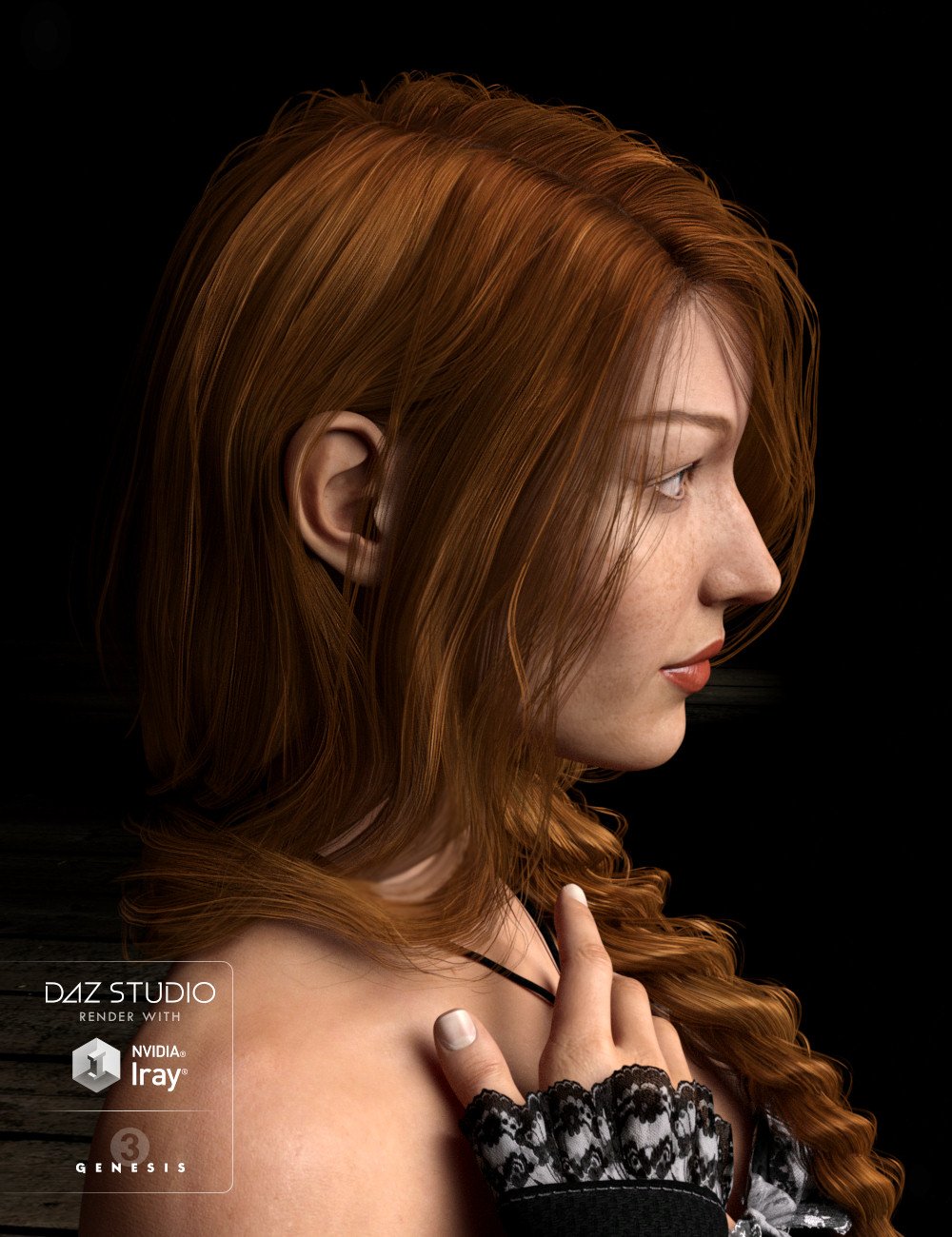 Careless Braid for Genesis 3 Female(s) by: goldtassel, 3D Models by Daz 3D
