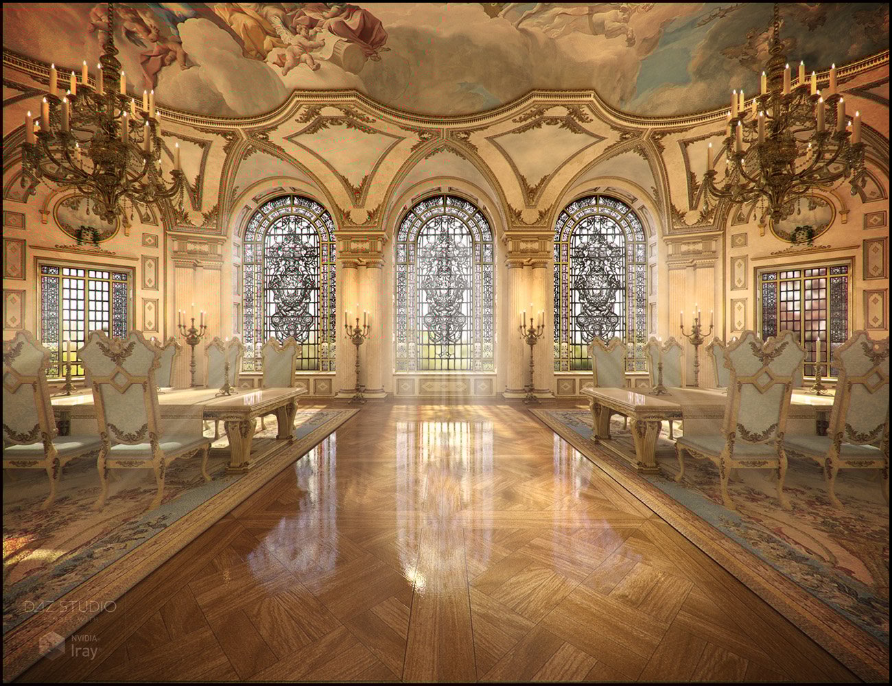Celebrations for Baroque Grandeur Iray Addon Celebrations for Baroque Grandeur Iray Addon by: Jack Tomalin, 3D Models by Daz 3D