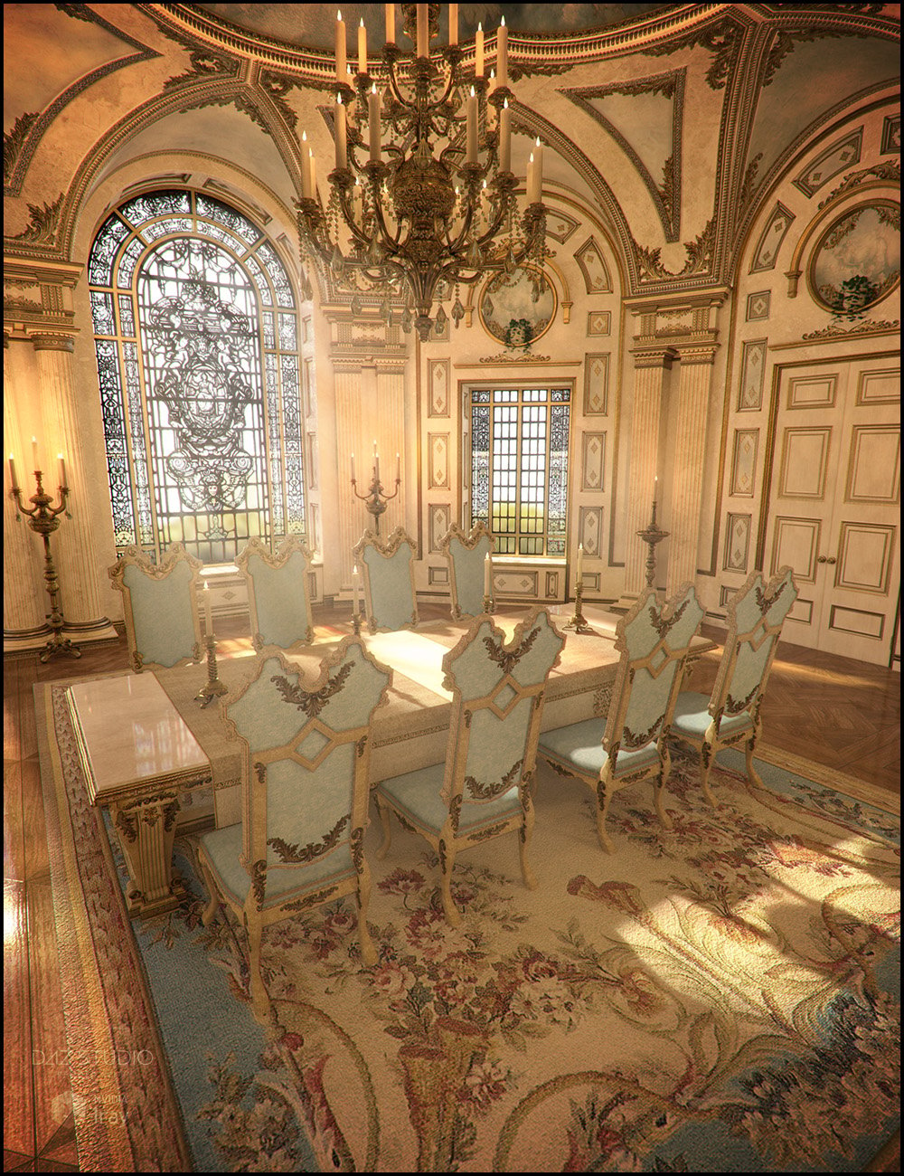 Celebrations for Baroque Grandeur Iray Addon by: Jack Tomalin, 3D Models by Daz 3D