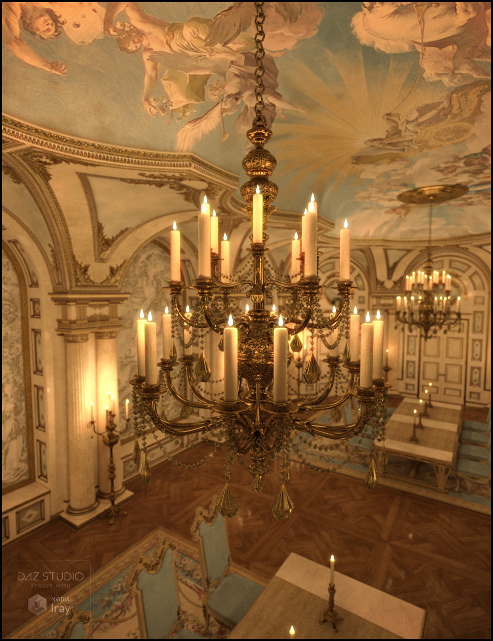 Celebrations for Baroque Grandeur Iray Addon by: Jack Tomalin, 3D Models by Daz 3D
