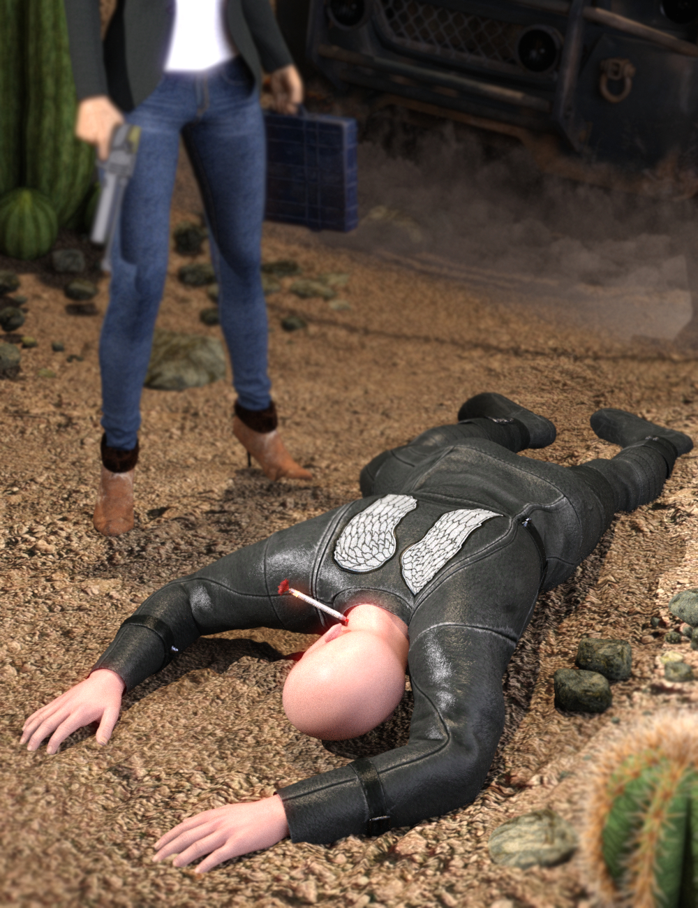 SY Knocked Out! Poses and Props for Genesis 3 by: Sickleyield, 3D Models by Daz 3D