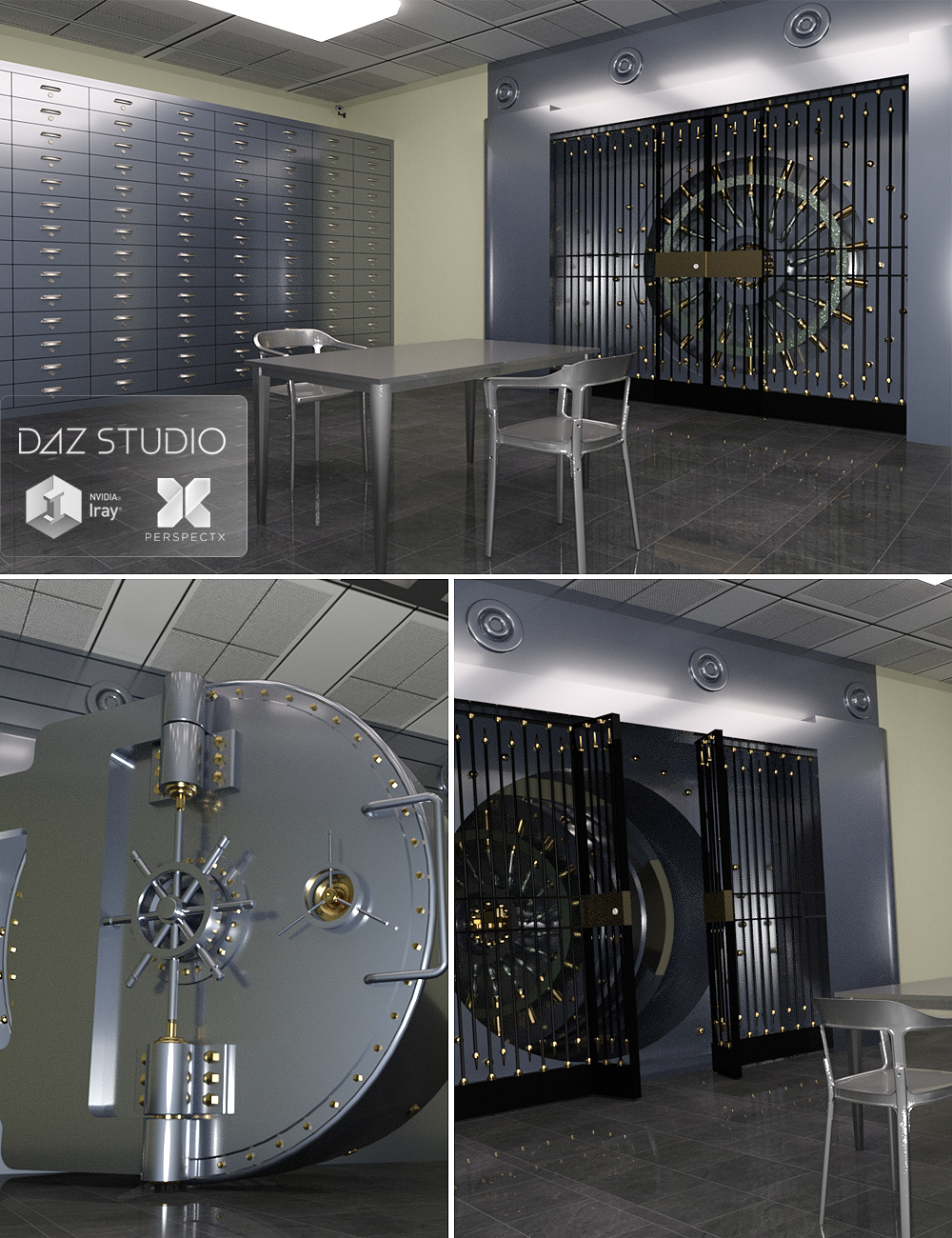 Bank Safe by: PerspectX, 3D Models by Daz 3D