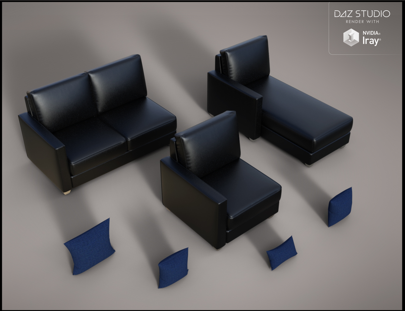 Modular Sofa Props by: Nikisatez, 3D Models by Daz 3D