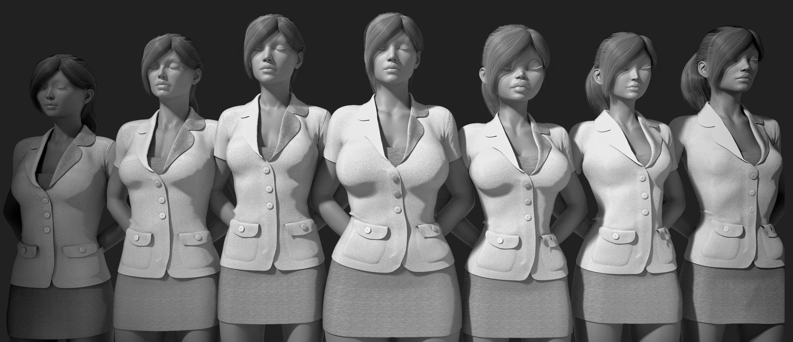 i13 Estate Agent's Outfit for the Genesis 3 Female(s) by: ironman13, 3D Models by Daz 3D