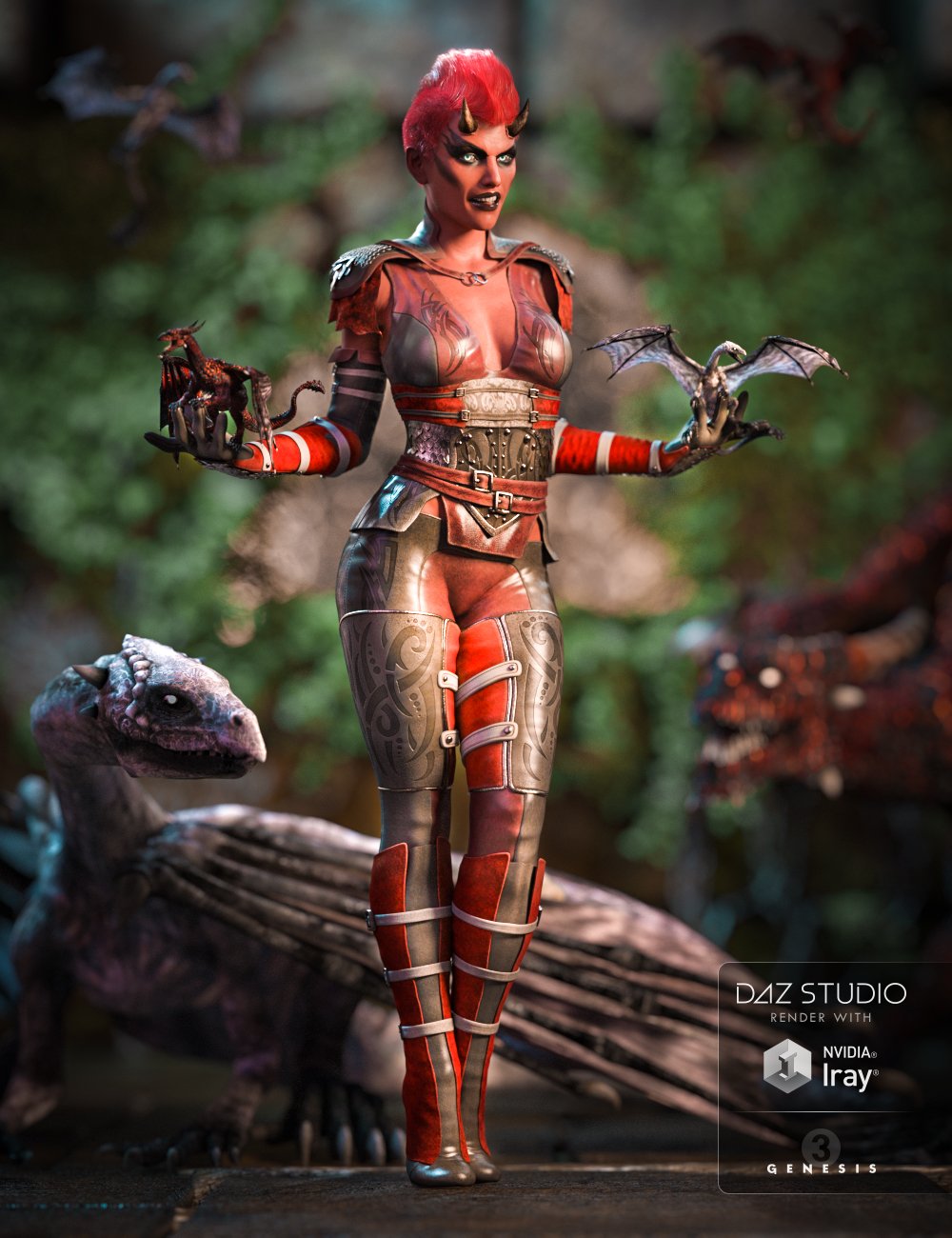 Dragon Rider Outfit for Genesis 3 Female(s) by: ArienBarbara BrundonUmblefugly, 3D Models by Daz 3D