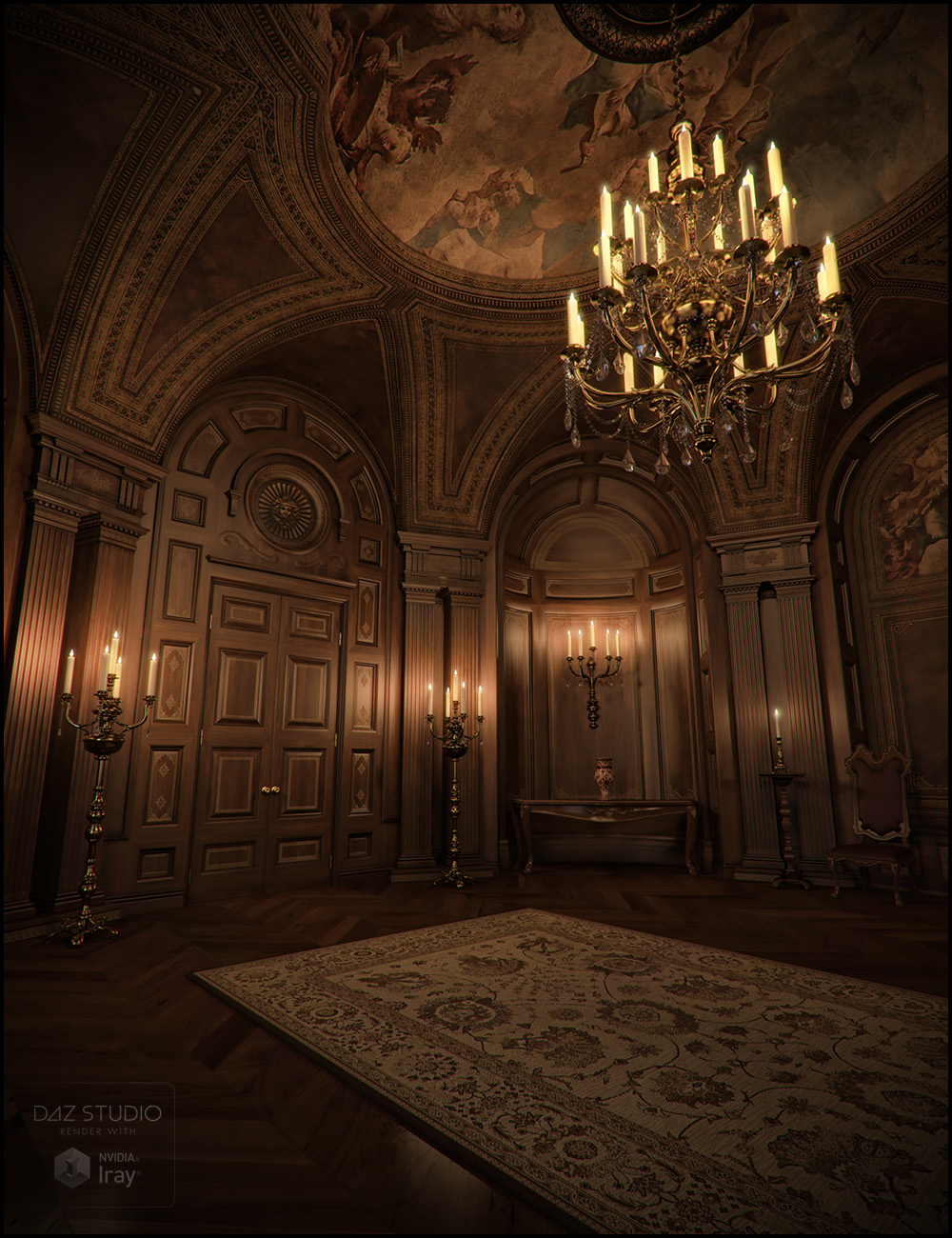 Extravagance for Baroque Grandeur Iray Addon by: Jack Tomalin, 3D Models by Daz 3D