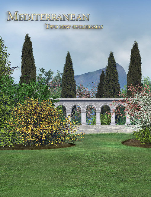 Mediterranean Backgrounds by: LaurieS, 3D Models by Daz 3D