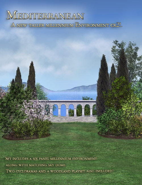Mediterranean Backgrounds by: LaurieS, 3D Models by Daz 3D