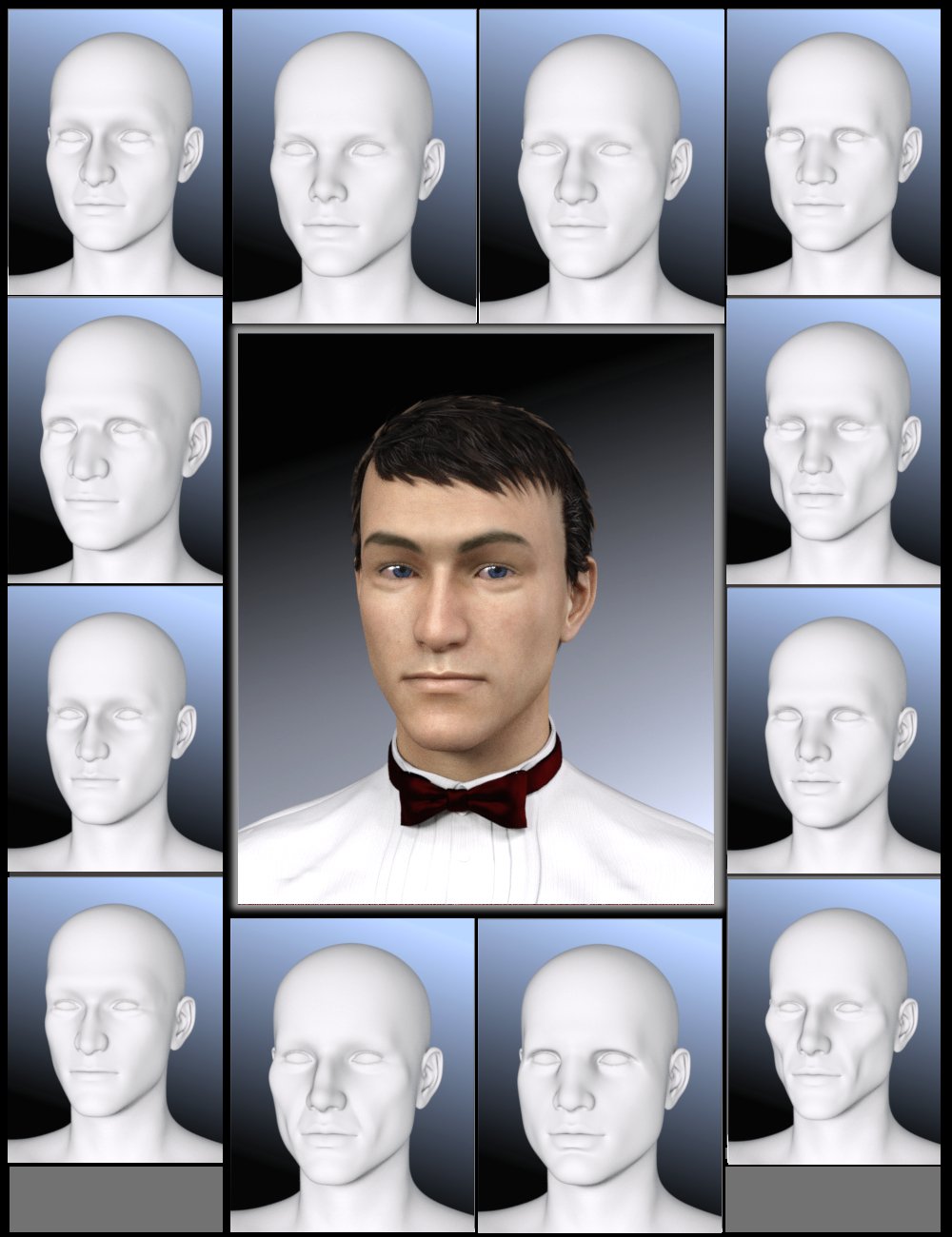 People of Earth: Faces of Europe Genesis 3 Male by: Sickleyield, 3D Models by Daz 3D