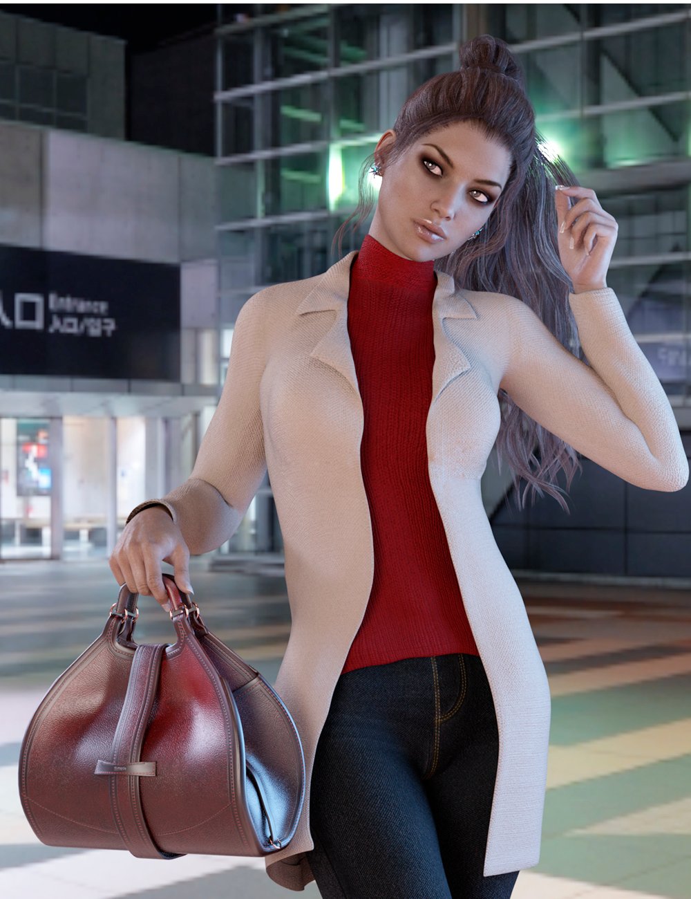 X-Fashion Chic Winter Outfit for Genesis 3 Female(s) by: xtrart-3d, 3D Models by Daz 3D
