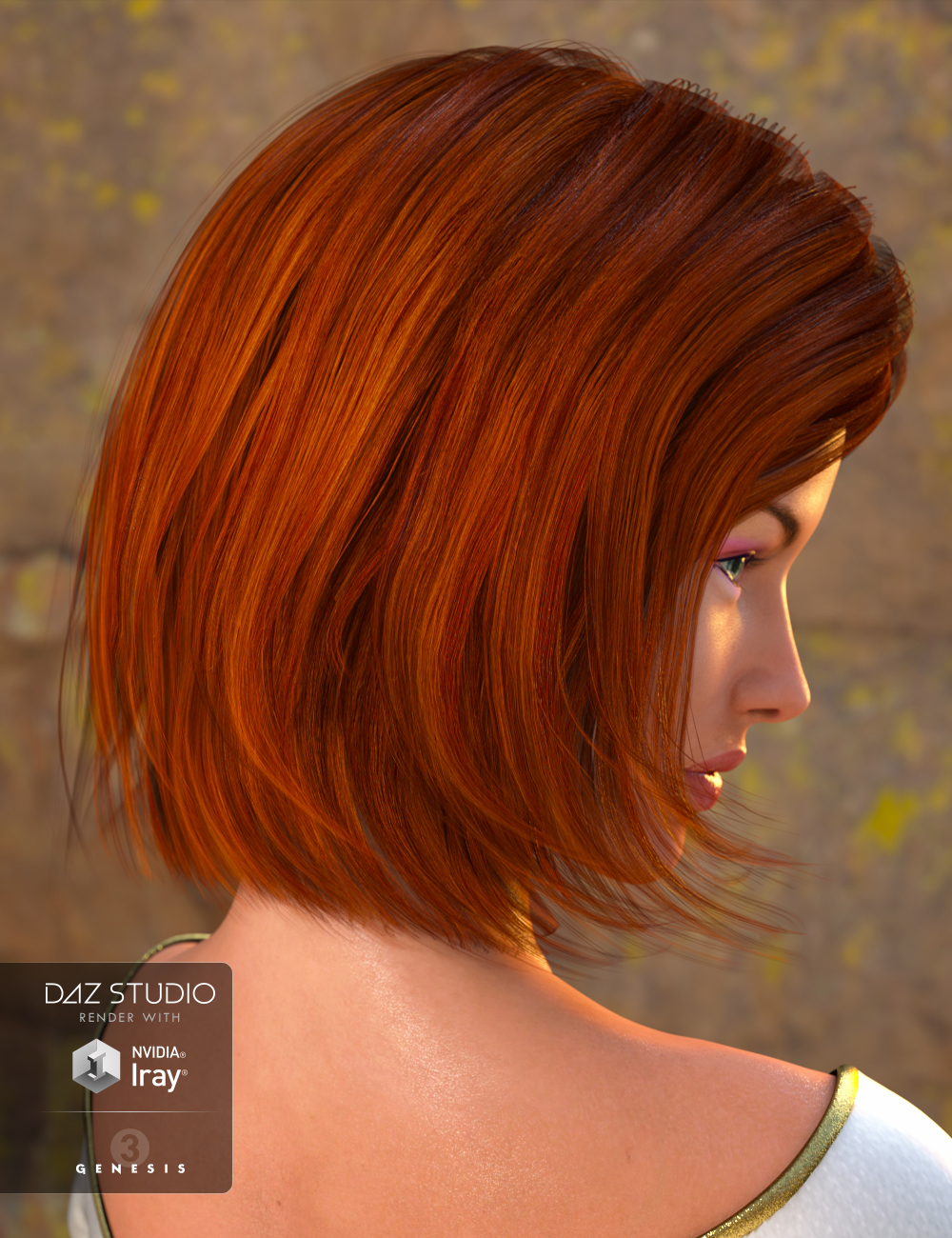 Choppy Bob Hair for Genesis 3 Female(s) by: , 3D Models by Daz 3D