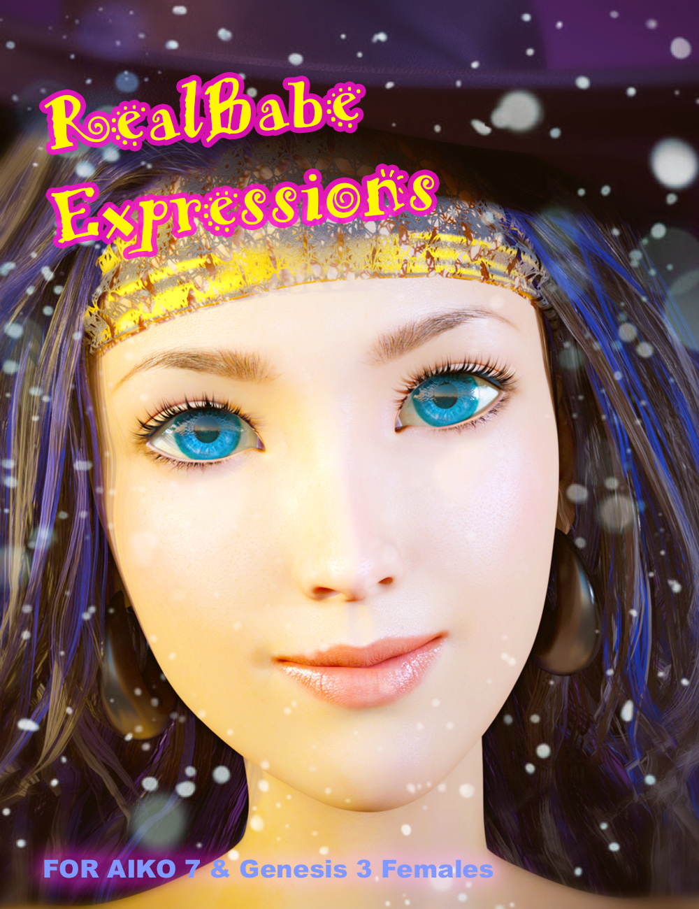 RealBabe Expressions for Aiko 7 and Genesis 3 Female(s) by: QT168, 3D Models by Daz 3D