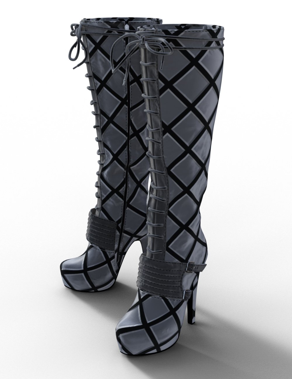 genesis black stretch over the knee boots