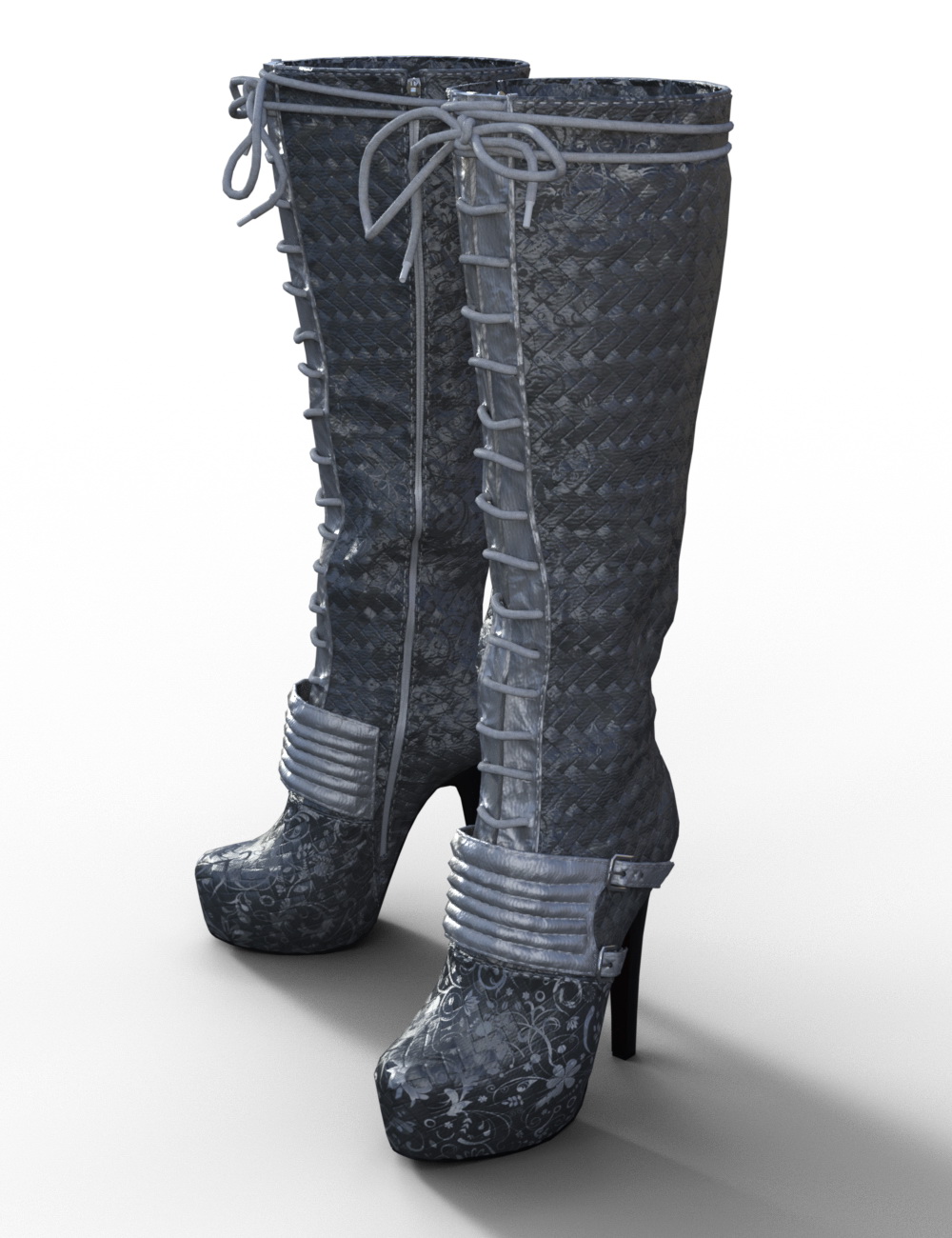 genesis black stretch over the knee boots
