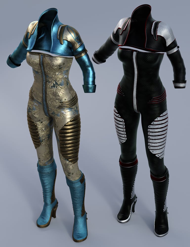 Sci-Fi Lieutenant Outfit for Genesis 3 Female(s) by: DirtyFairyBarbara Brundon, 3D Models by Daz 3D