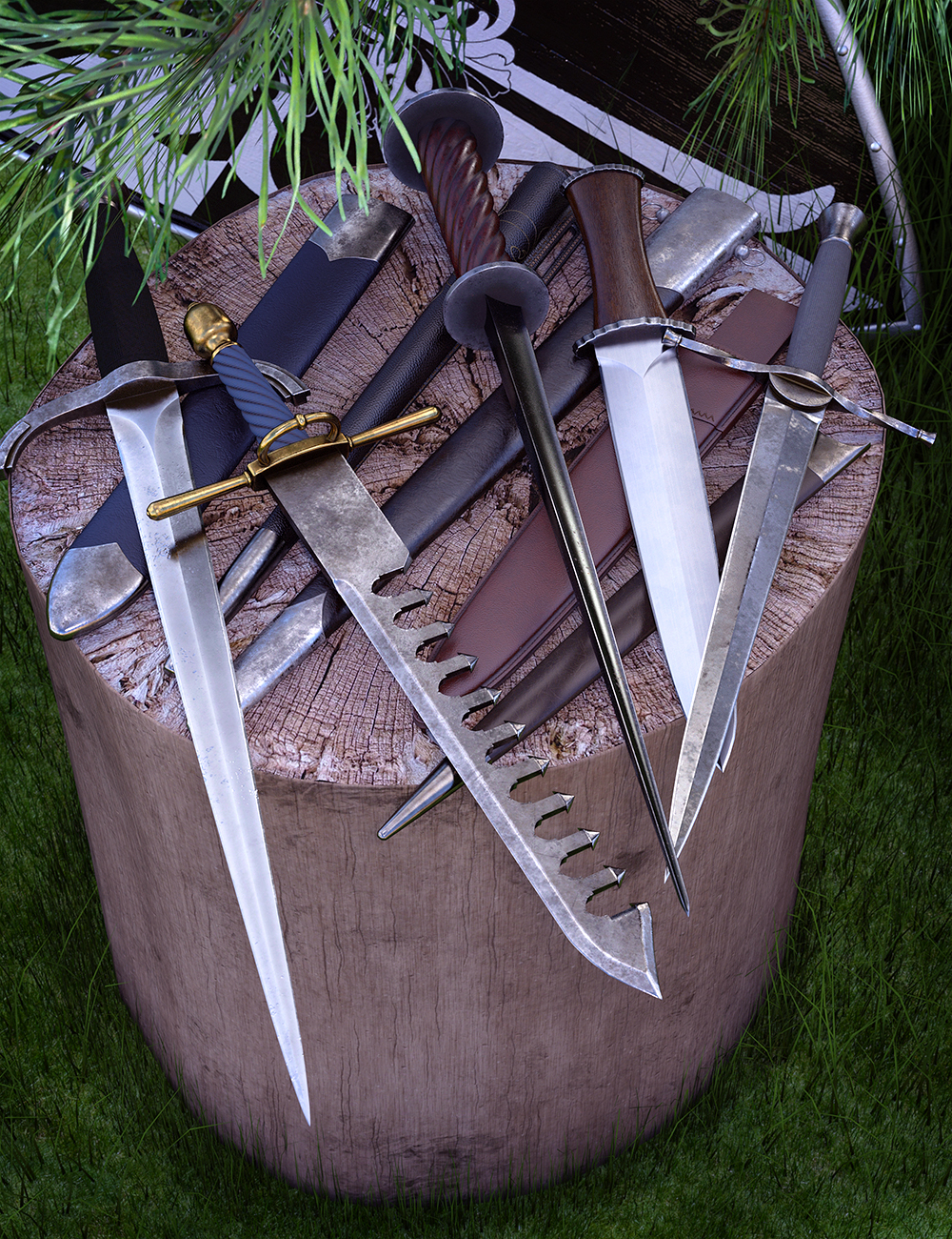 Small Blades 2: Daggers by: Porsimo, 3D Models by Daz 3D