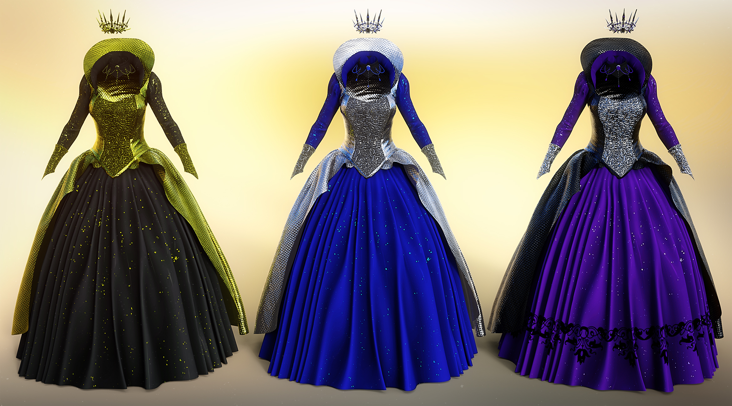 Deliciously Evil Queen Outfit for Genesis 3 Female(s) by: NikisatezDemian, 3D Models by Daz 3D