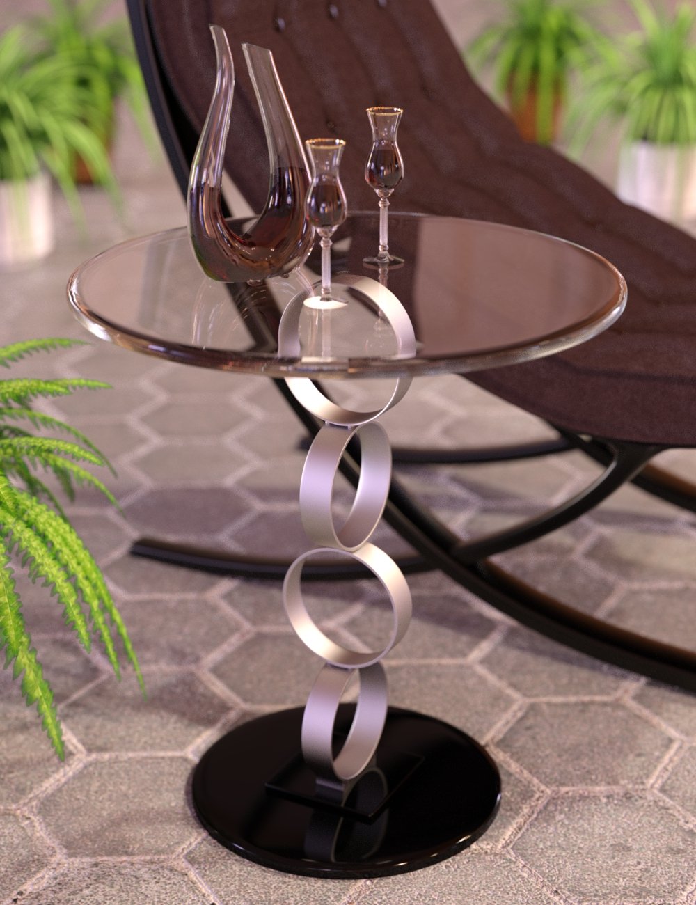 Glass Table Collection for Iray by: ImagineX, 3D Models by Daz 3D