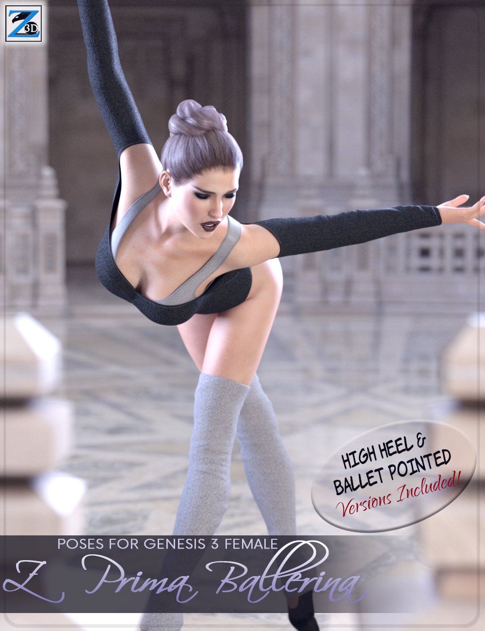 Z Prima Ballerina - Poses for Genesis 3 Female by: Zeddicuss, 3D Models by Daz 3D