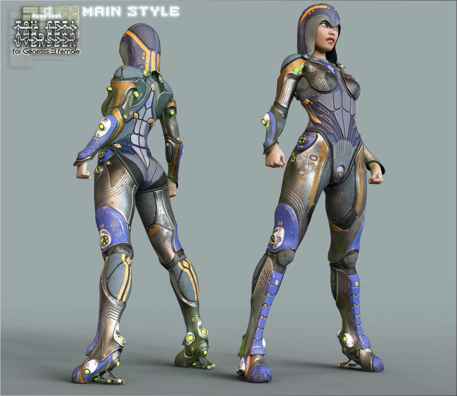 Tau Ceti Overseer - Sci-fi Armor for Genesis 3 Female(s) by: Aeon Soul, 3D Models by Daz 3D