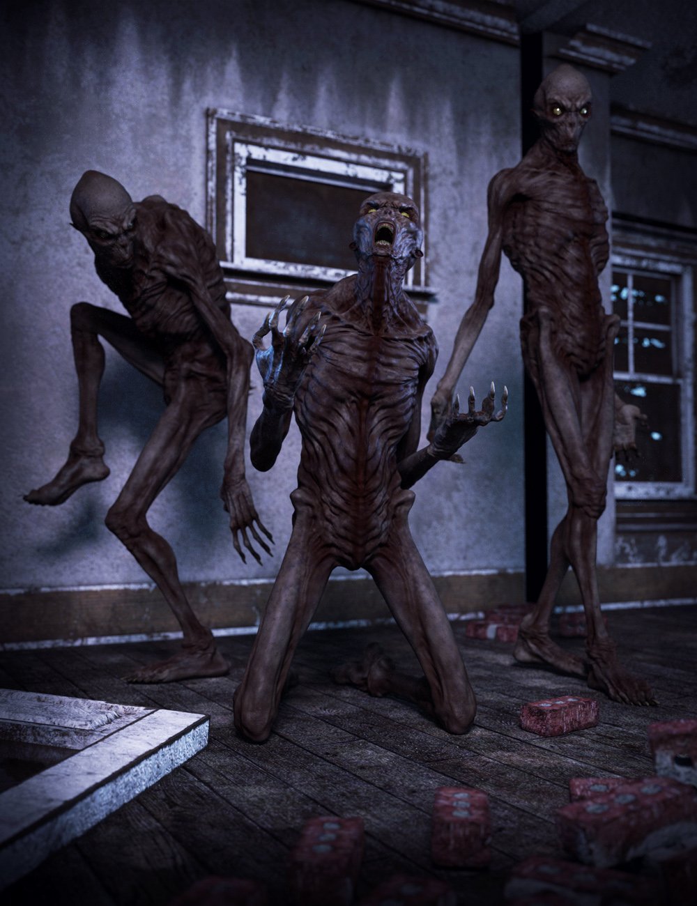 Creepy Poses for Boogeyman Creepy Poses for Boogeyman by: Josh Crockett, 3D Models by Daz 3D