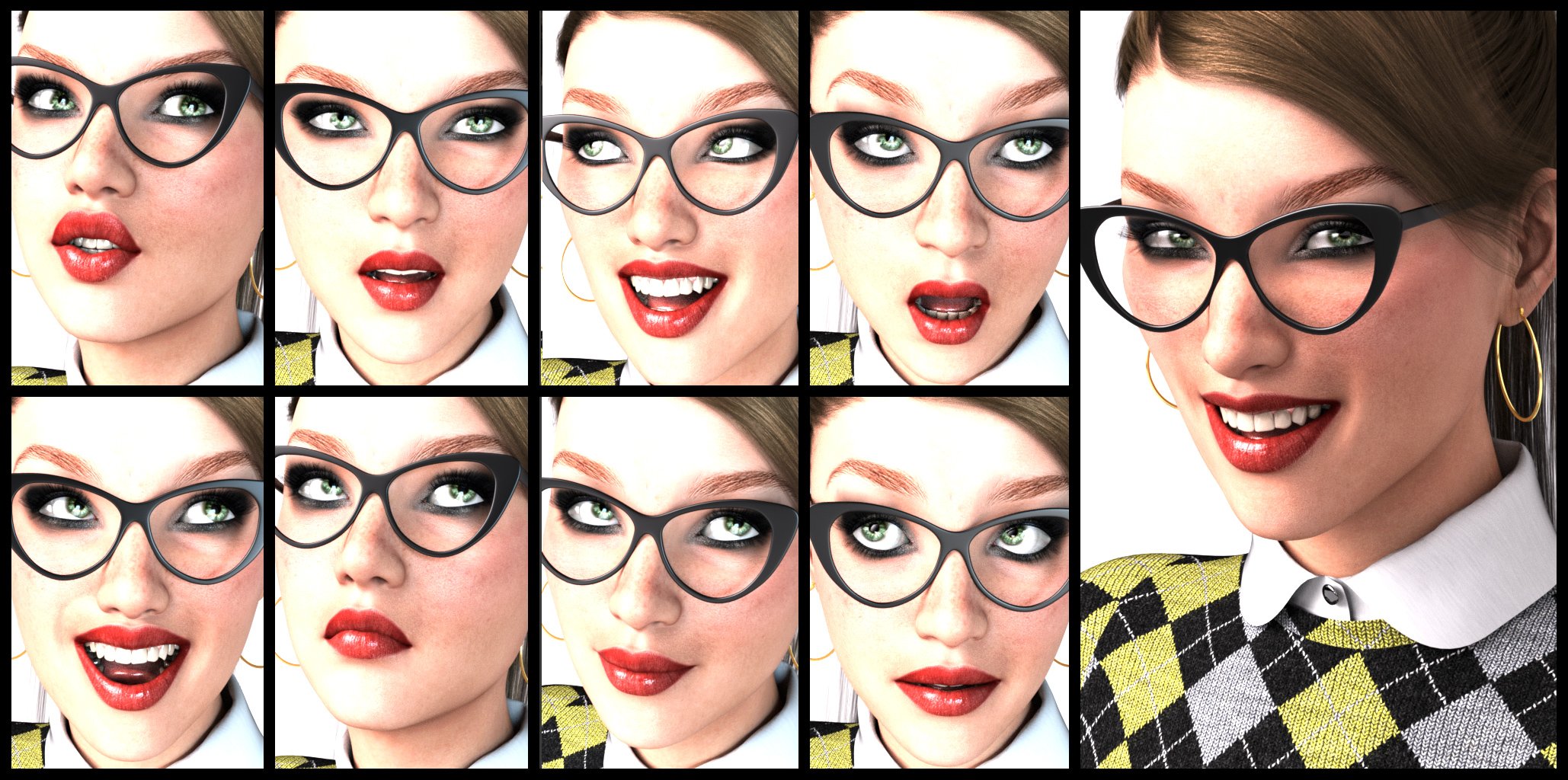 i13 Library Expression Collection by: ironman13, 3D Models by Daz 3D