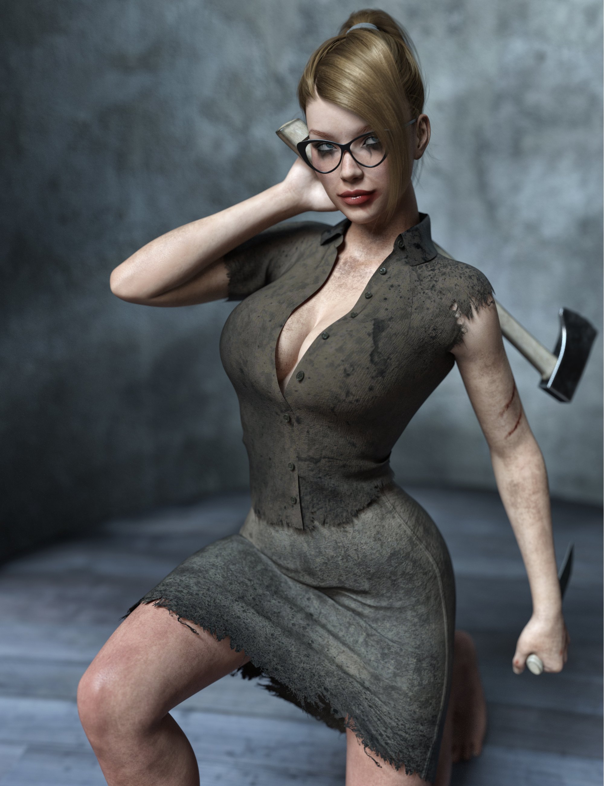 i13 Librarian Outfit for the Genesis 3 Female(s) by: ironman13, 3D Models by Daz 3D