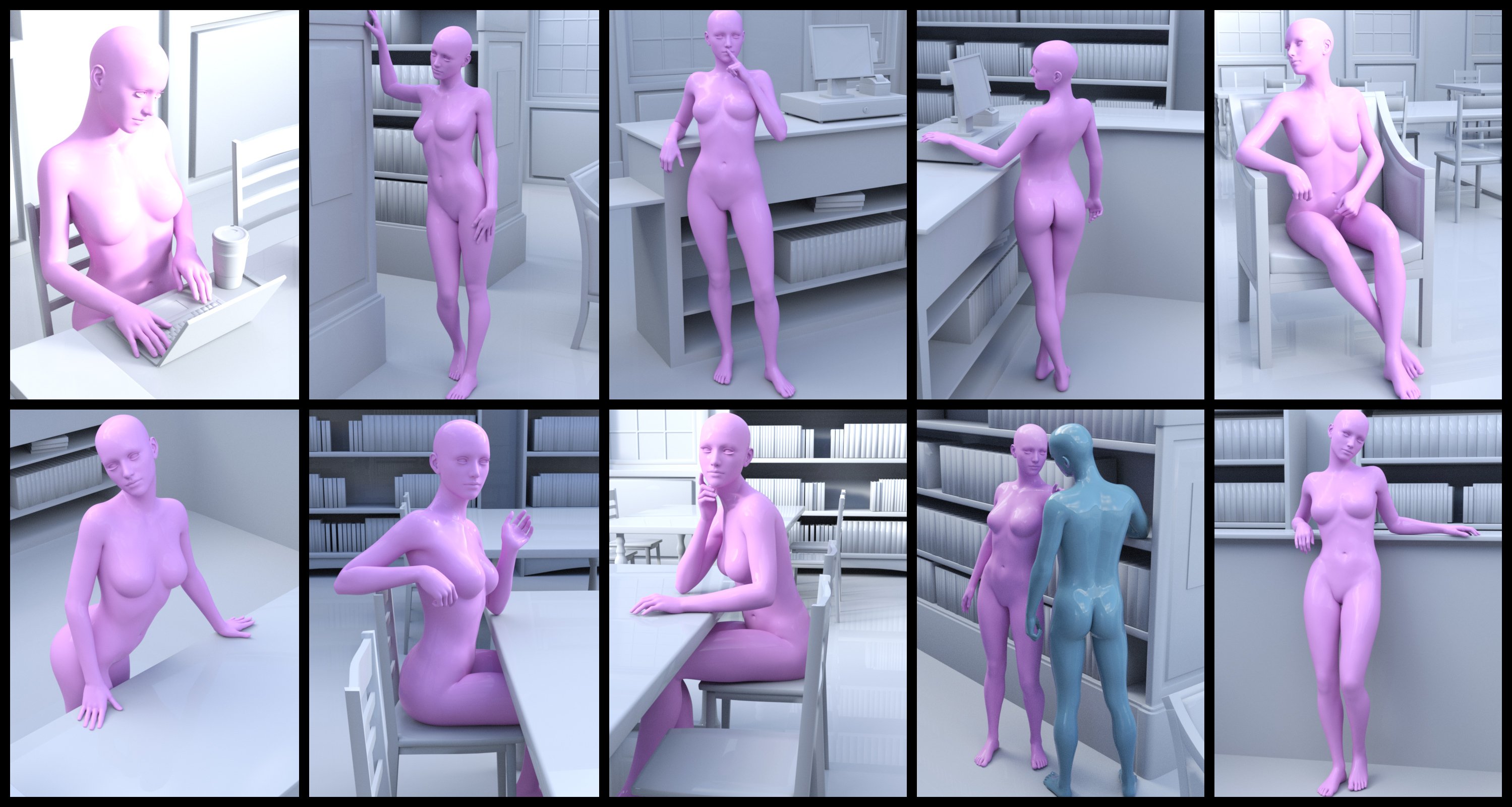 i13 Library Pose Collection by: ironman13, 3D Models by Daz 3D