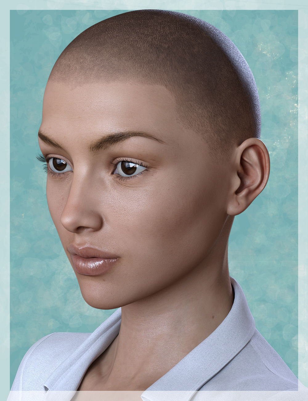 Shaved Hair for Genesis 3 Female(s) by: bluejaunte, 3D Models by Daz 3D
