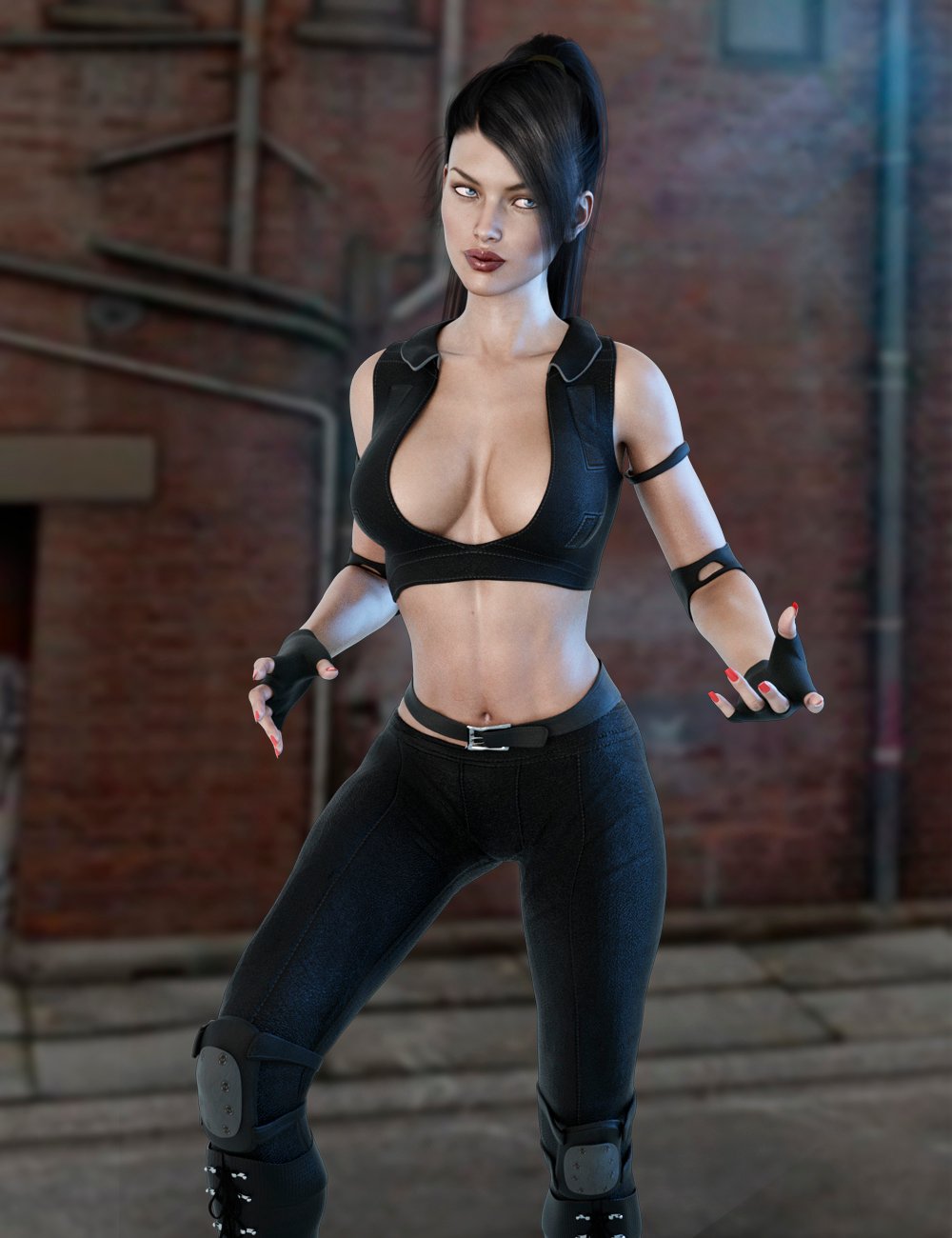 X-Fashion Combat Outfit for Genesis 3 Female(s) by: xtrart-3d, 3D Models by Daz 3D