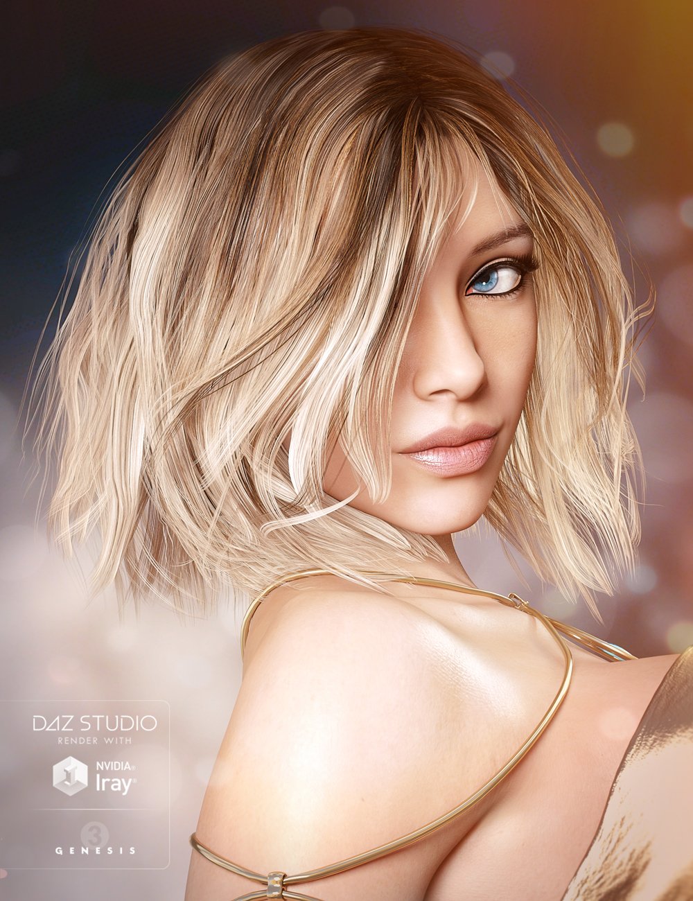 Misty Hair for Genesis 3 Female(s) by: goldtassel, 3D Models by Daz 3D