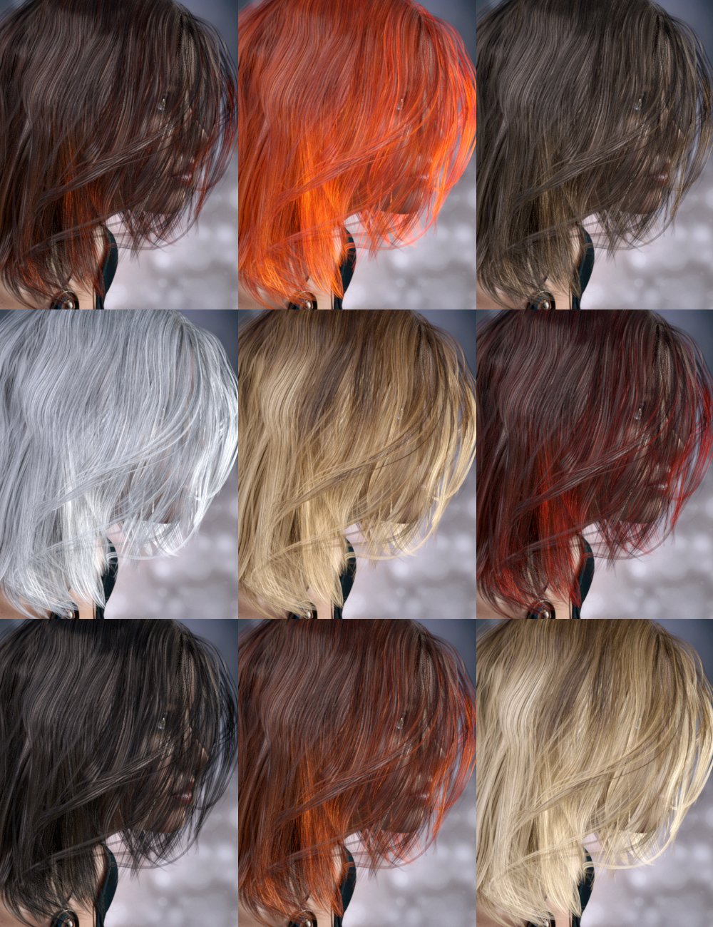 Colors for Misty Hair Colors for Misty Hair by: goldtassel, 3D Models by Daz 3D