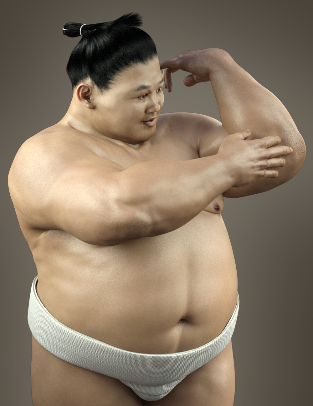 Sumo Novice for Sumo Character, Hair and Outfit for George and Genesis 3 Male by: Deepsea, 3D Models by Daz 3D