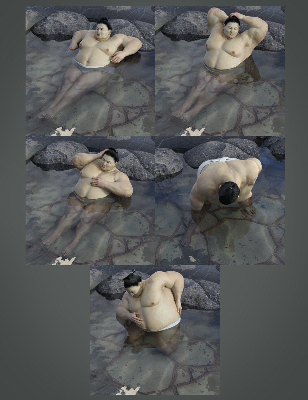 Sumo Poses for George Sumo Poses for George by: Deepsea, 3D Models by Daz 3D
