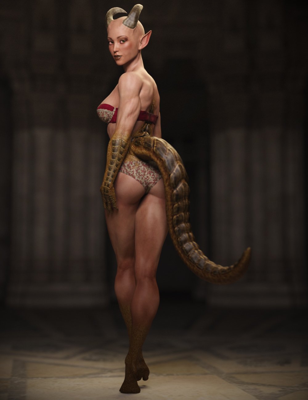Dragelle for Genesis 3 Female by: RawArt, 3D Models by Daz 3D