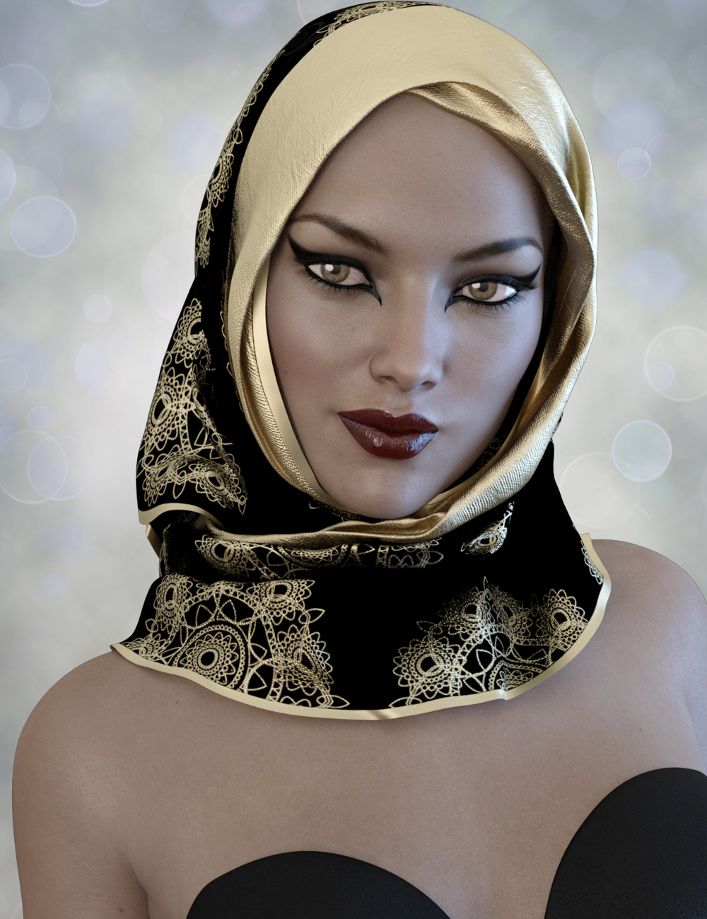 X-Fashion Hijab for Genesis 3 Female(s) by: xtrart-3d, 3D Models by Daz 3D