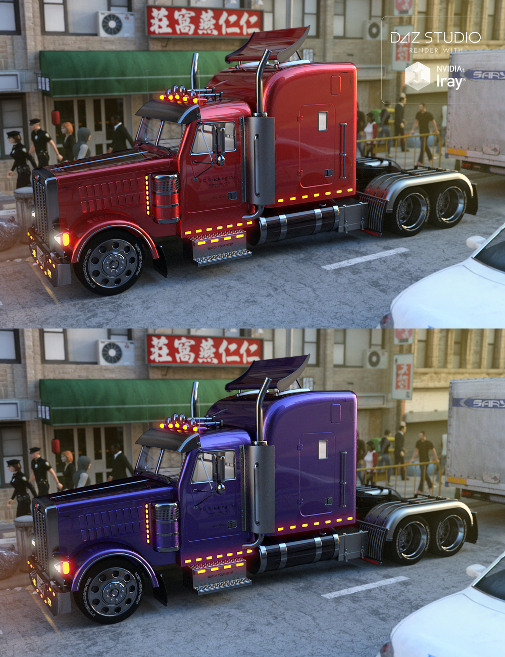 Big Bill Truck Iray by: Dumor3D, 3D Models by Daz 3D