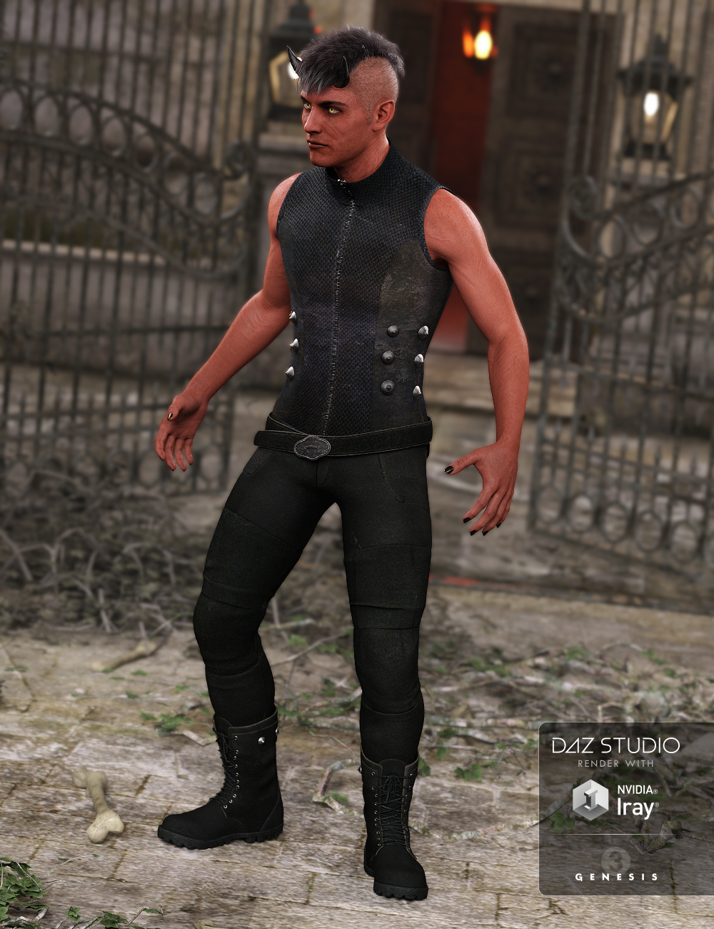 Bad Boy Outfit for Genesis 3 Male(s) by: NikisatezAnna Benjamin, 3D Models by Daz 3D