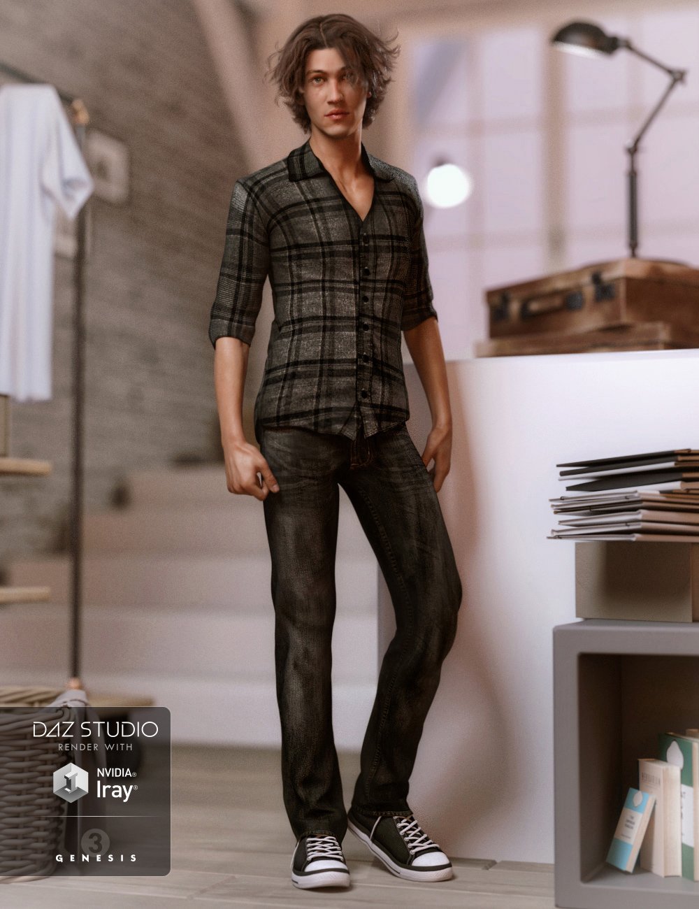 Jeans and Button Up Outfit for Genesis 3 Male(s) Jeans and Button Up Outfit for Genesis 3 Male(s) by: NikisatezDirtyFairy, 3D Models by Daz 3D