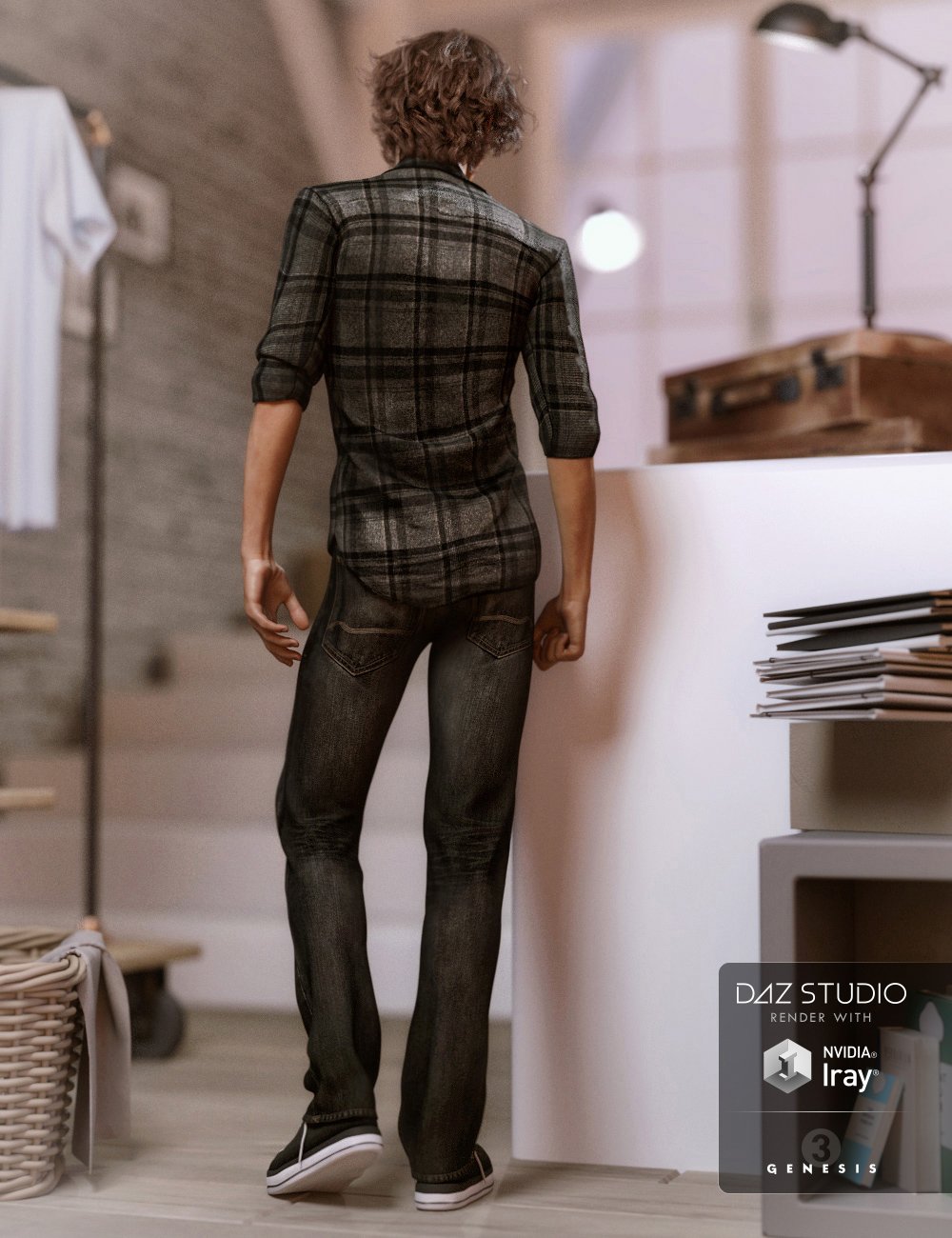 Jeans and Button Up Outfit for Genesis 3 Male(s) Jeans and Button Up Outfit for Genesis 3 Male(s) by: NikisatezDirtyFairy, 3D Models by Daz 3D