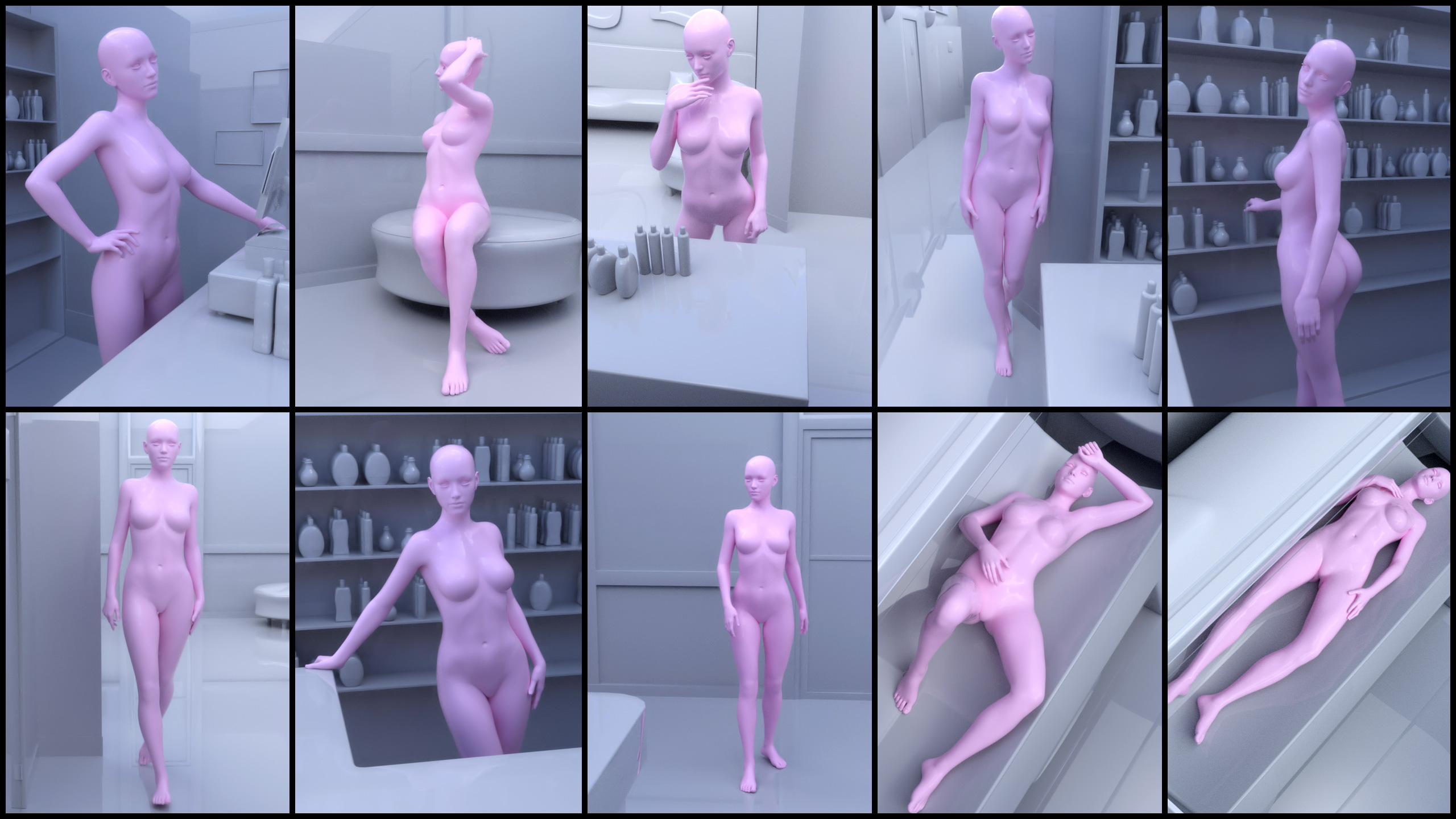 i13 Tanning Salon Poses for Genesis 3 Female and Male by: ironman13, 3D Models by Daz 3D