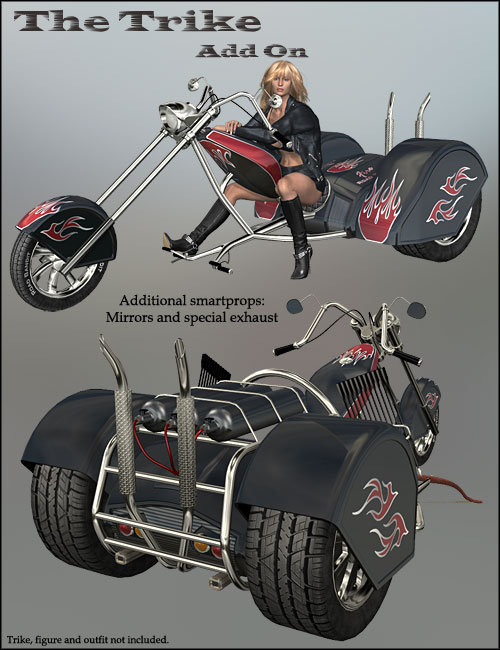 The Trike - Add On The Trike - Add On by: AbrahamDaniemarforno, 3D Models by Daz 3D