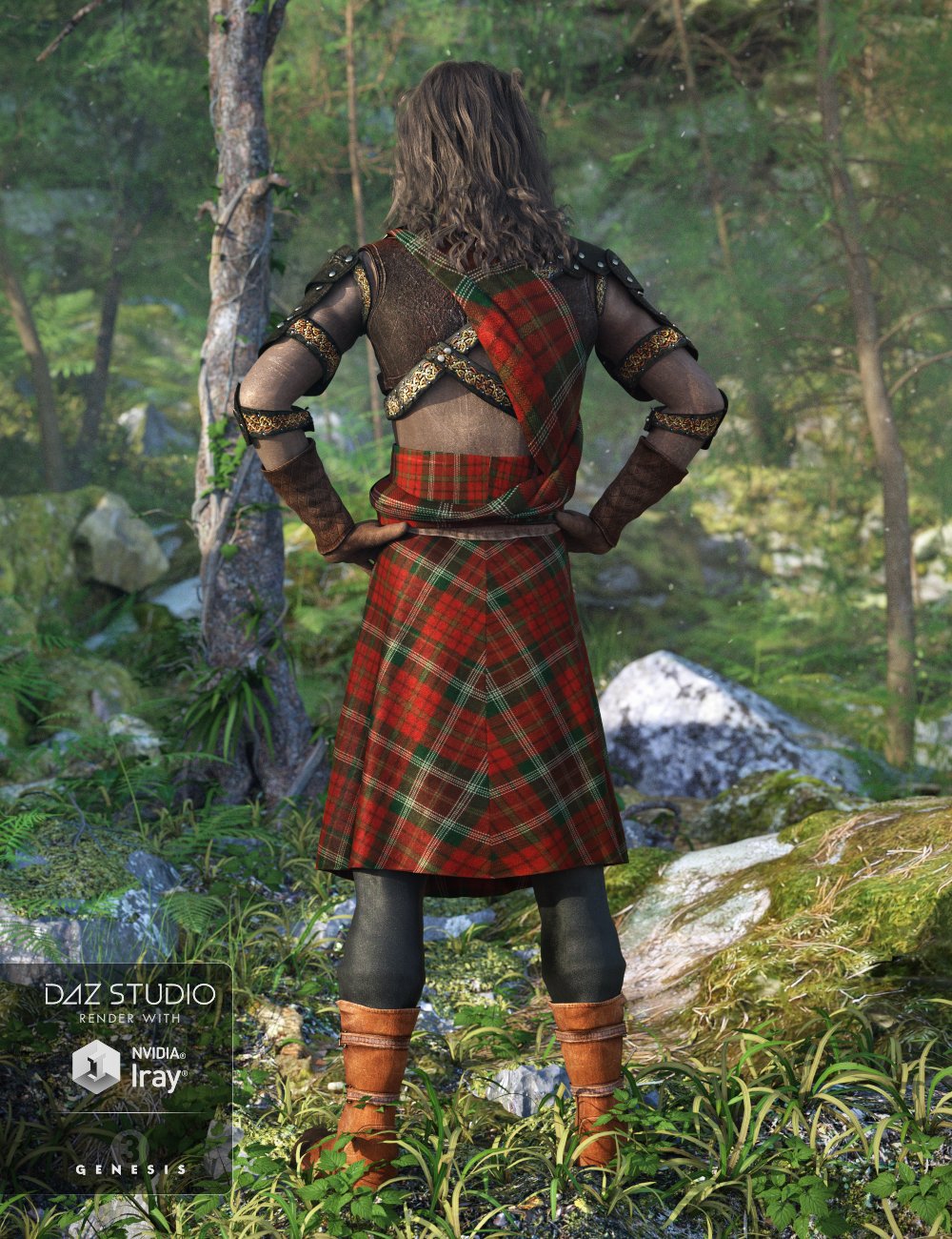Highlander Outfit for Genesis 3 Male(s) Highlander Outfit for Genesis 3 Male(s) by: Barbara BrundonUmblefugly, 3D Models by Daz 3D