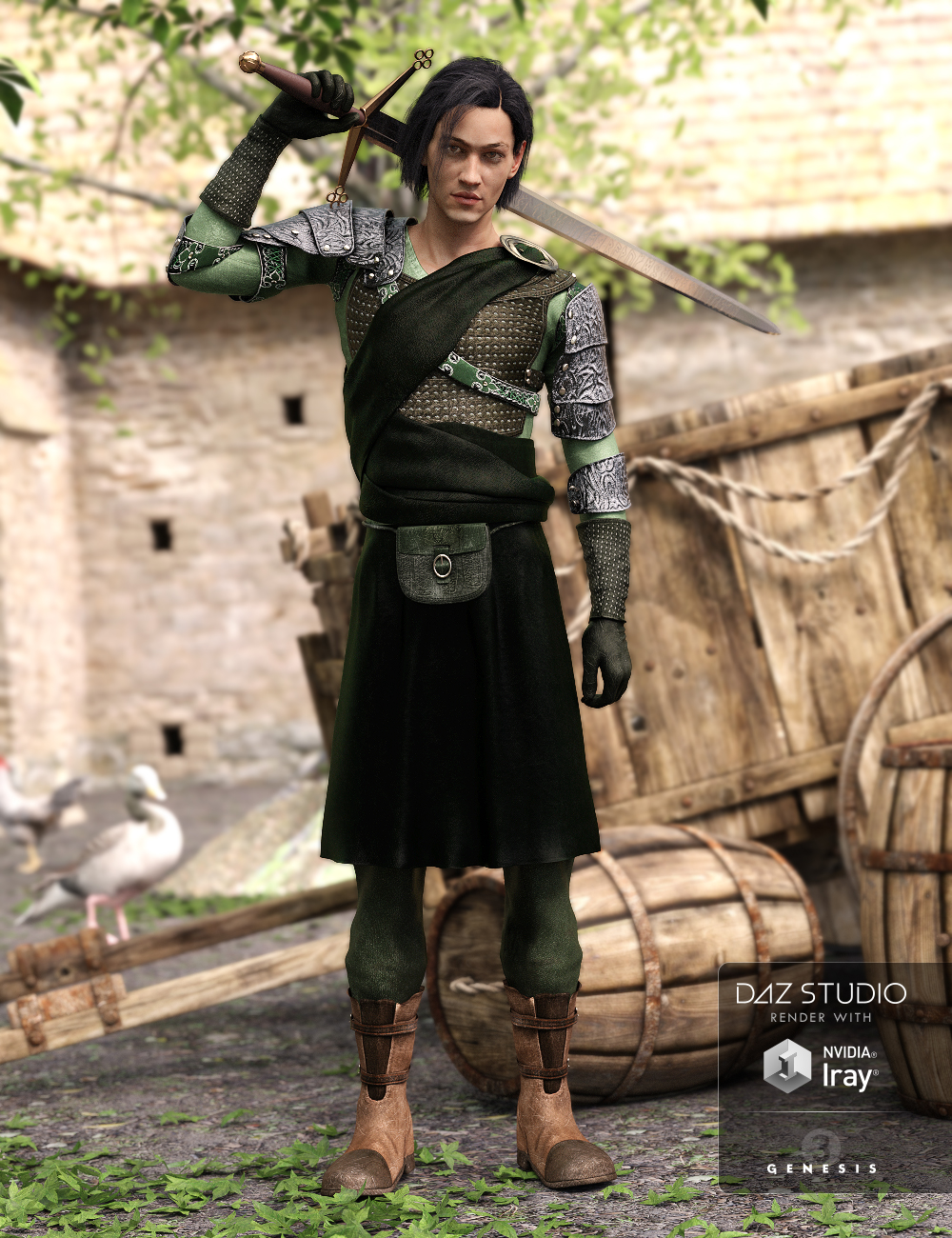Highlander Outfit Textures by: Shox-Design, 3D Models by Daz 3D