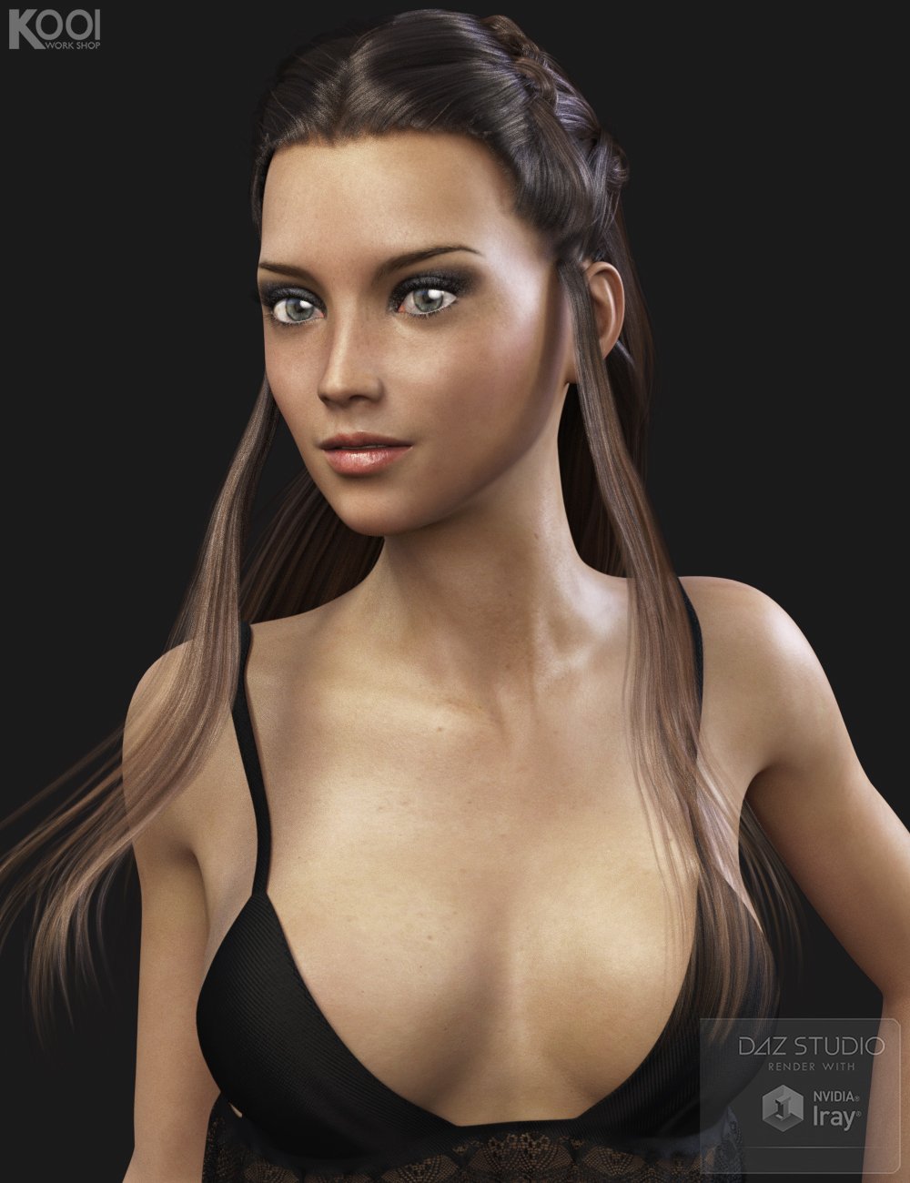 Astrid Hair for Genesis 3 Female(s) by: Kool, 3D Models by Daz 3D