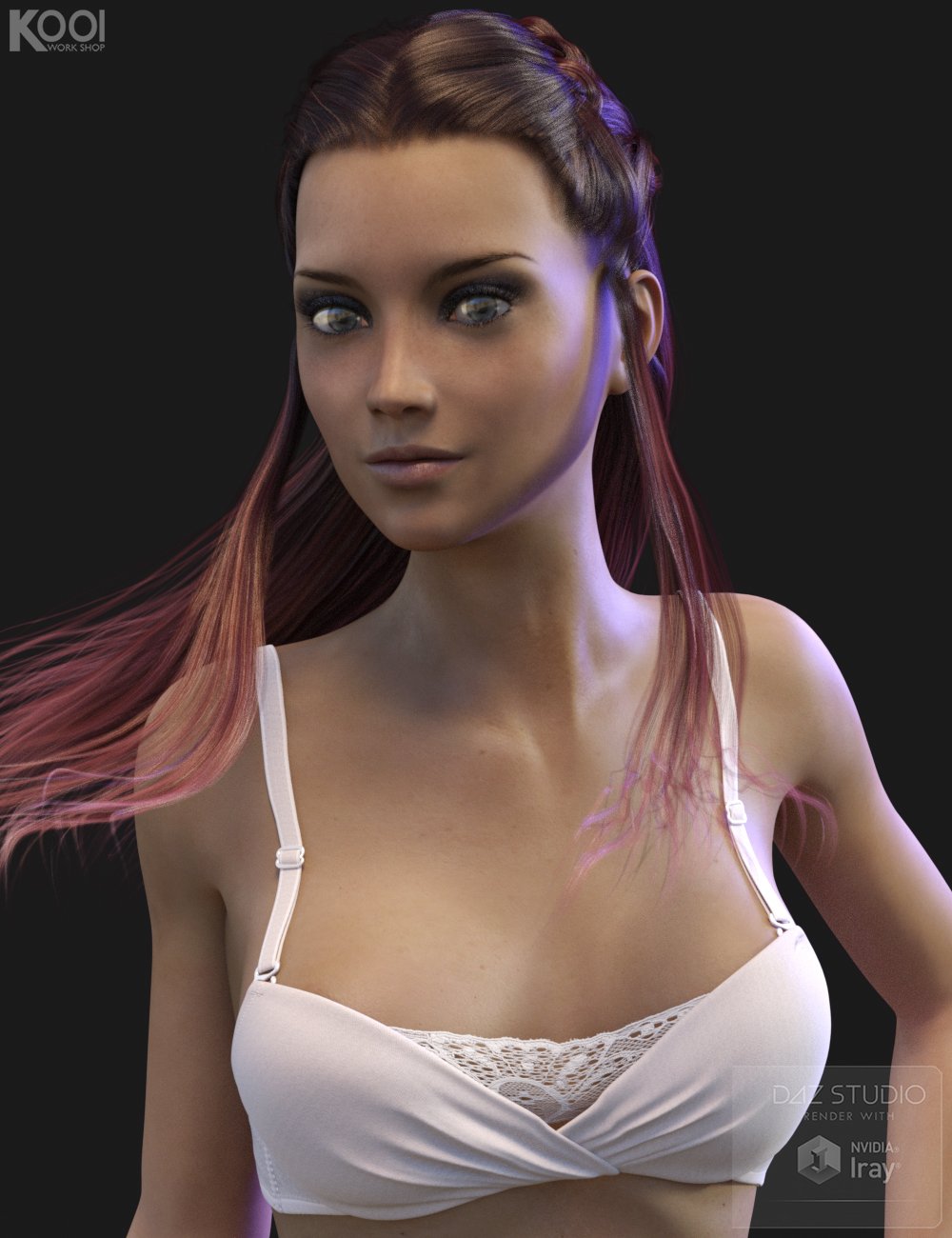 Astrid Hair for Genesis 3 Female(s) by: Kool, 3D Models by Daz 3D