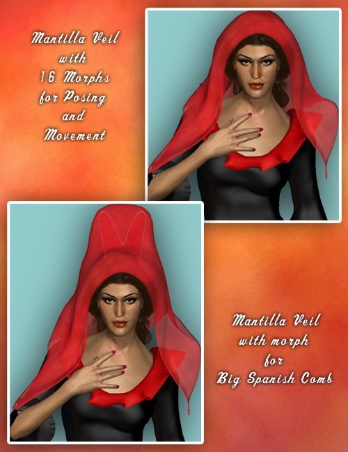 Spanish Rose -- SP Flamenco Accessories by: , 3D Models by Daz 3D