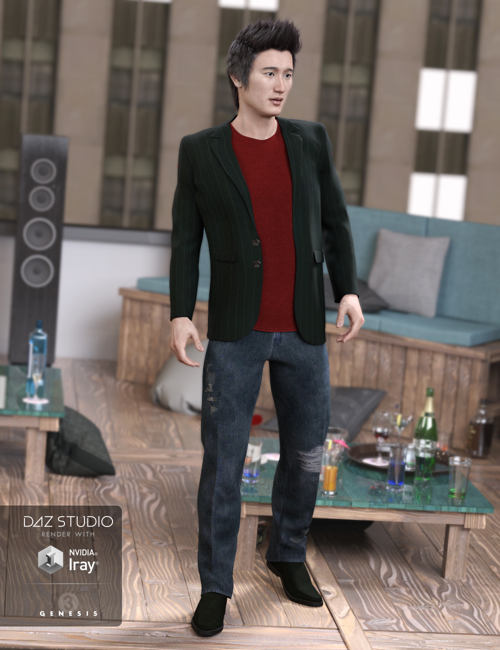 After Party Suit for Genesis 3 Male(s) by: NikisatezAnna Benjamin, 3D Models by Daz 3D