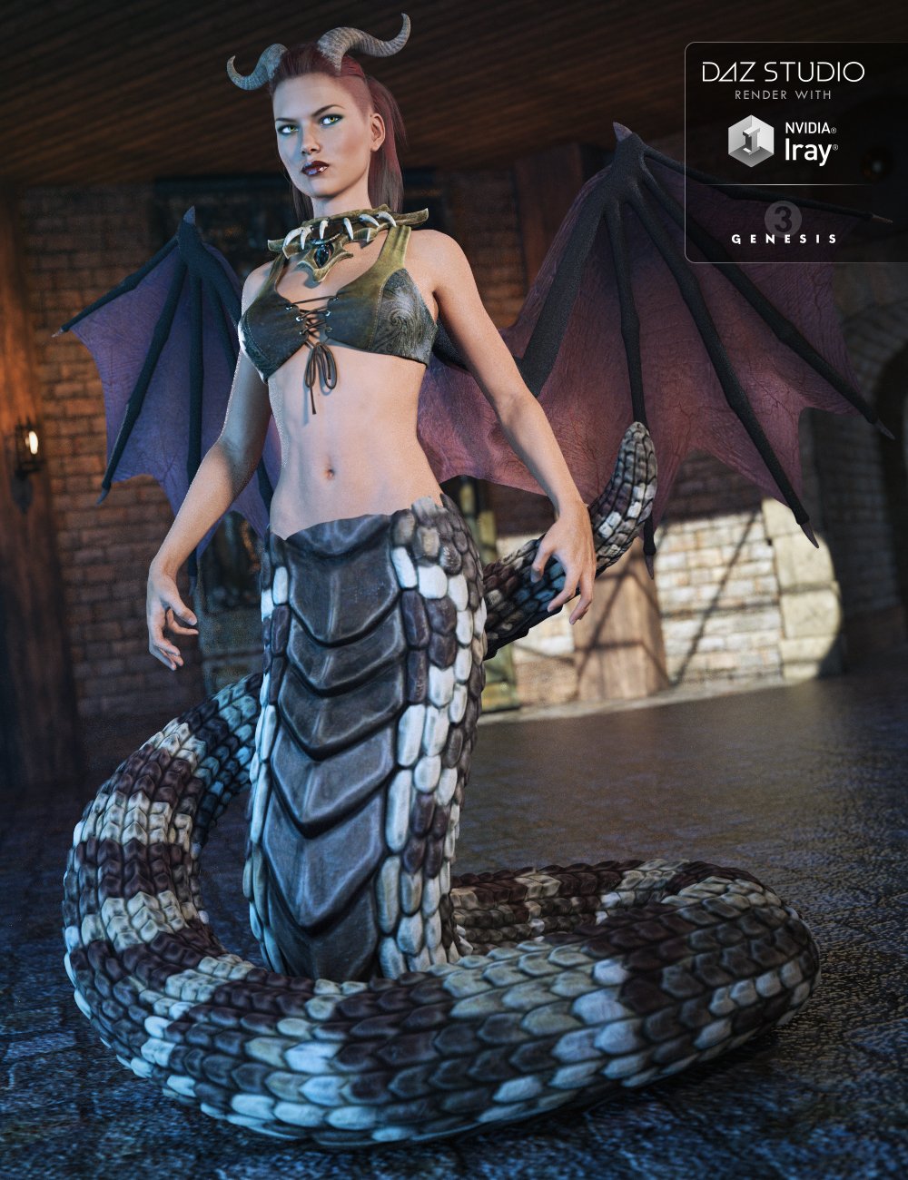 Dark Fantasy Add-Ons for Genesis 3 Female(s) by: , 3D Models by Daz 3D