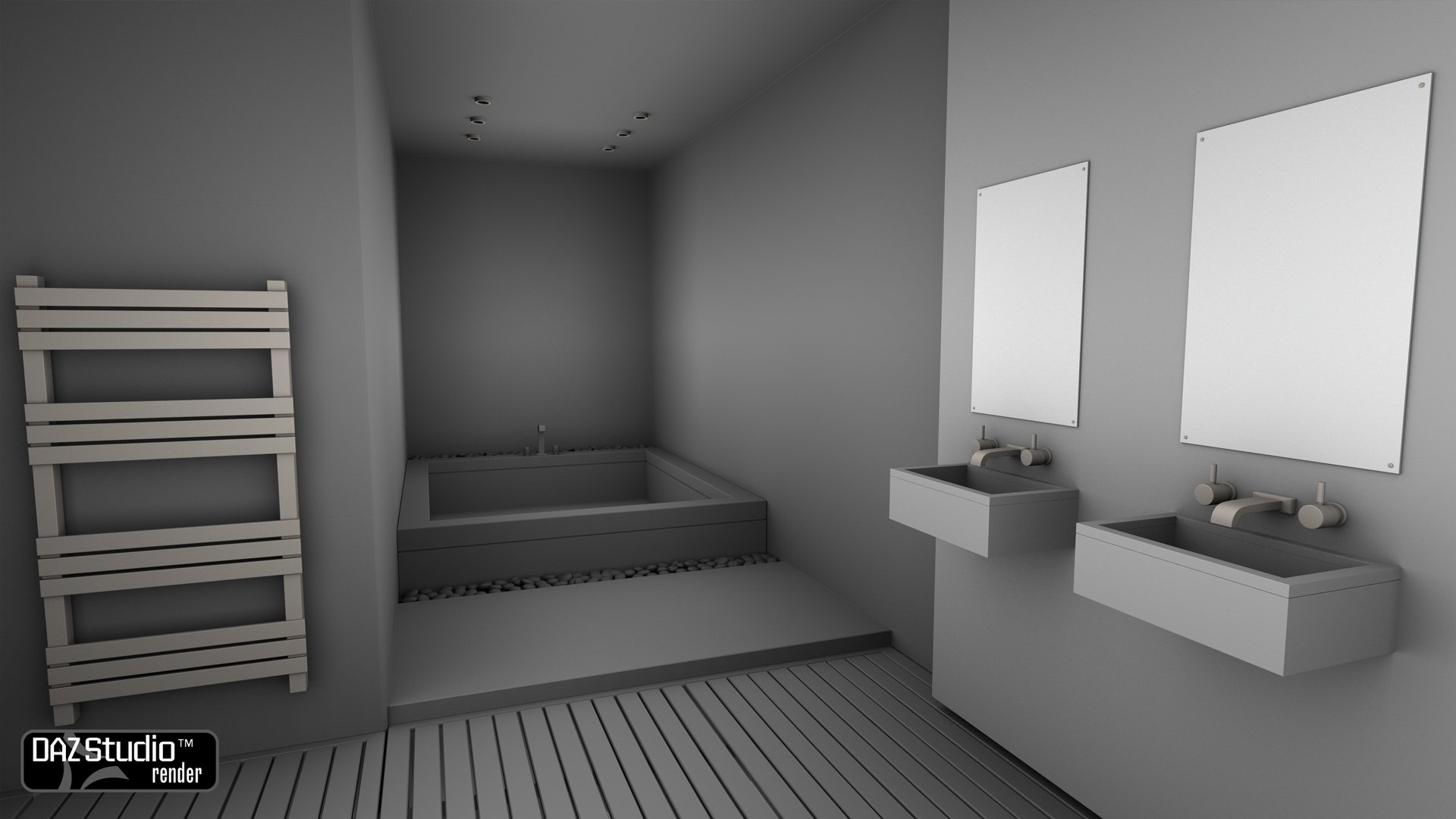 Modern Bathroom Modern Bathroom by: Moonscape Graphics, 3D Models by Daz 3D